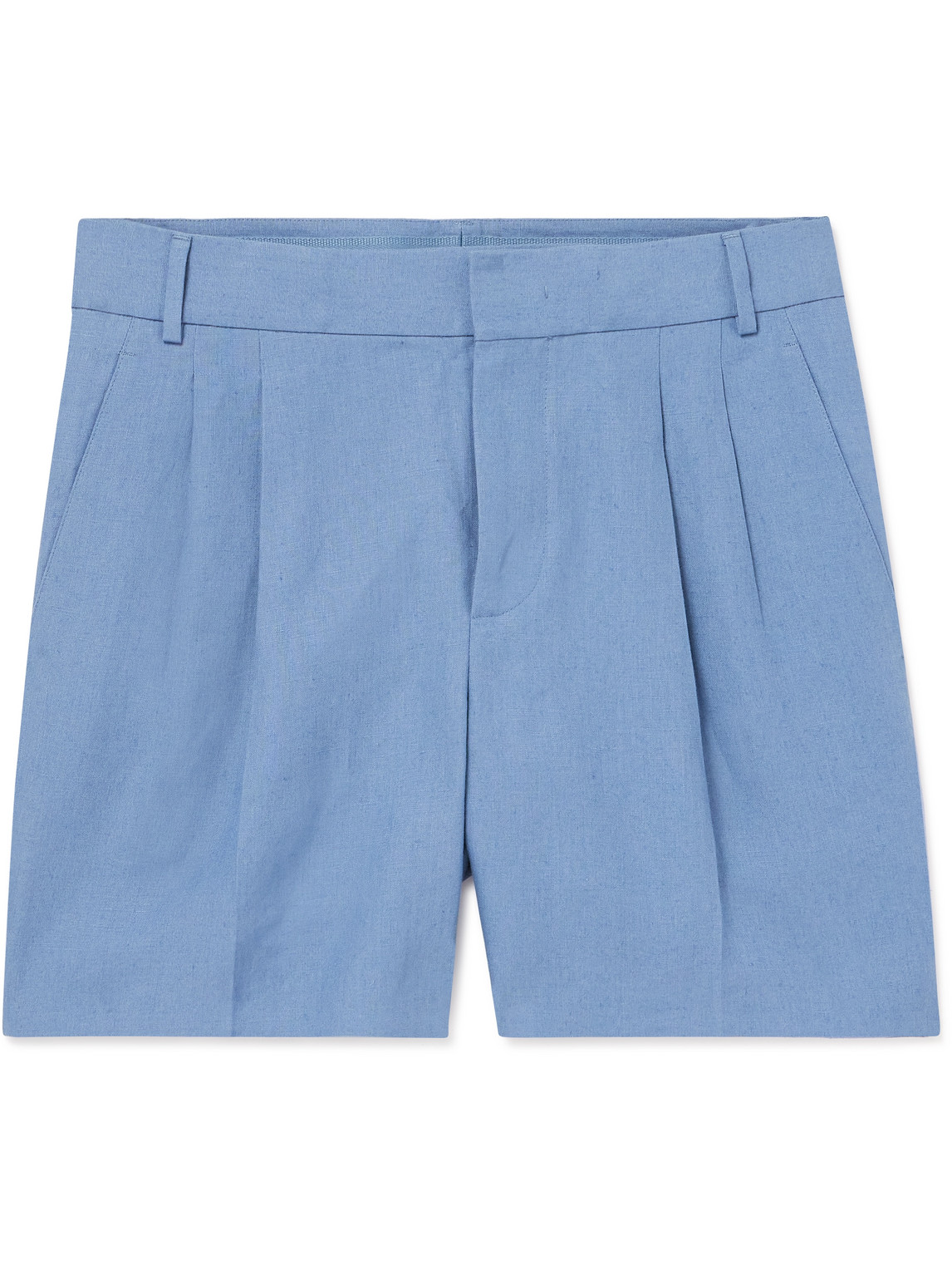Loro Piana Linen Shorts In Blue