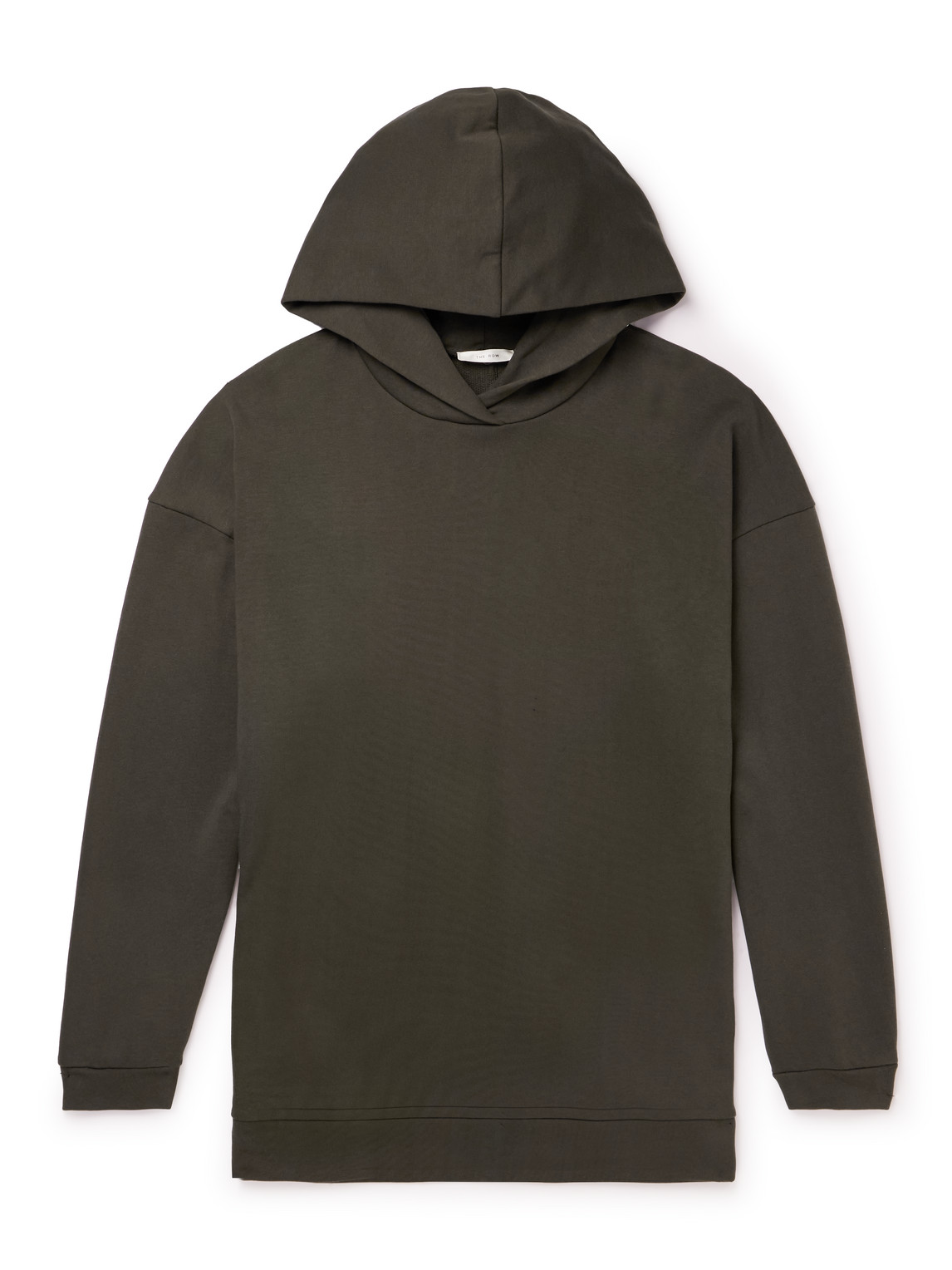The Row Essoni Cotton-jersey Hoodie In Grey