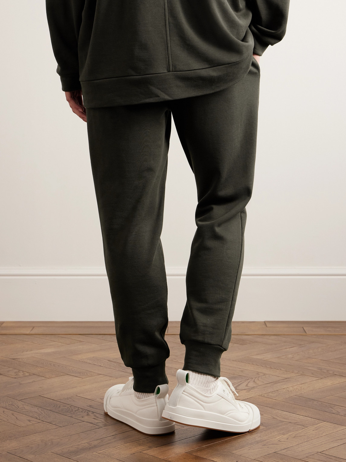 Shop The Row Edgar Tapered Cotton-jersey Sweatpants In Gray