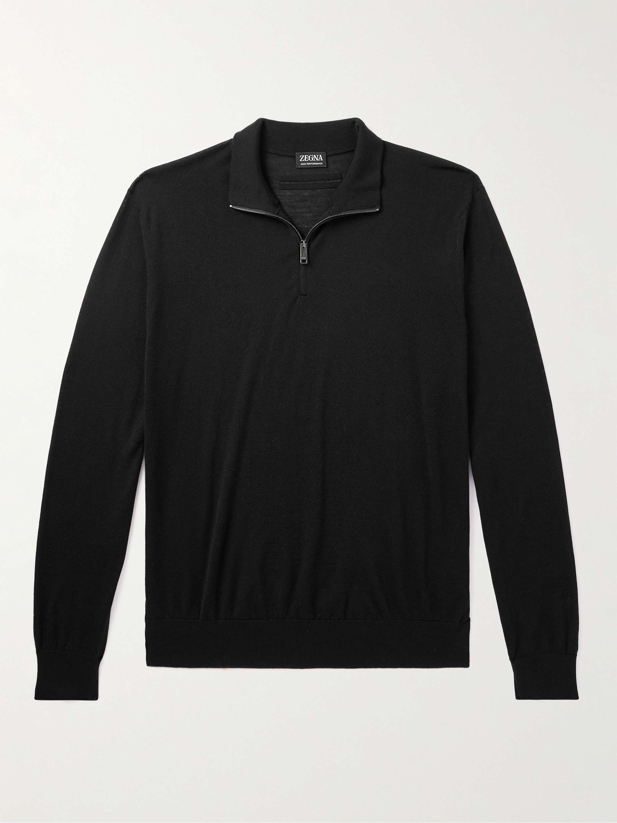 ZEGNA Slim-Fit High Performance™ Wool Half-Zip Sweater for Men | MR PORTER