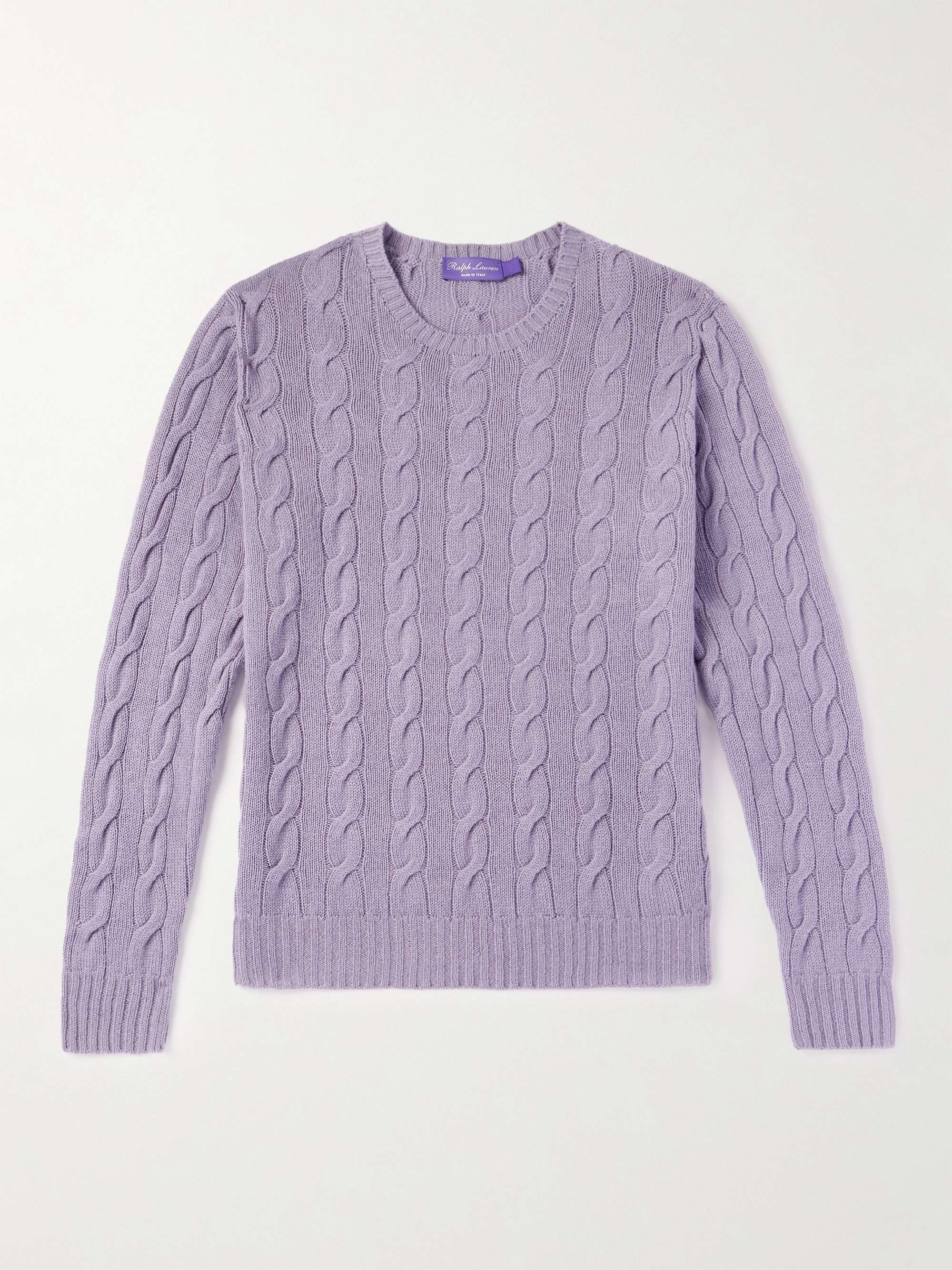 RALPH LAUREN PURPLE LABEL Cable-Knit Cashmere Sweater for Men | MR PORTER