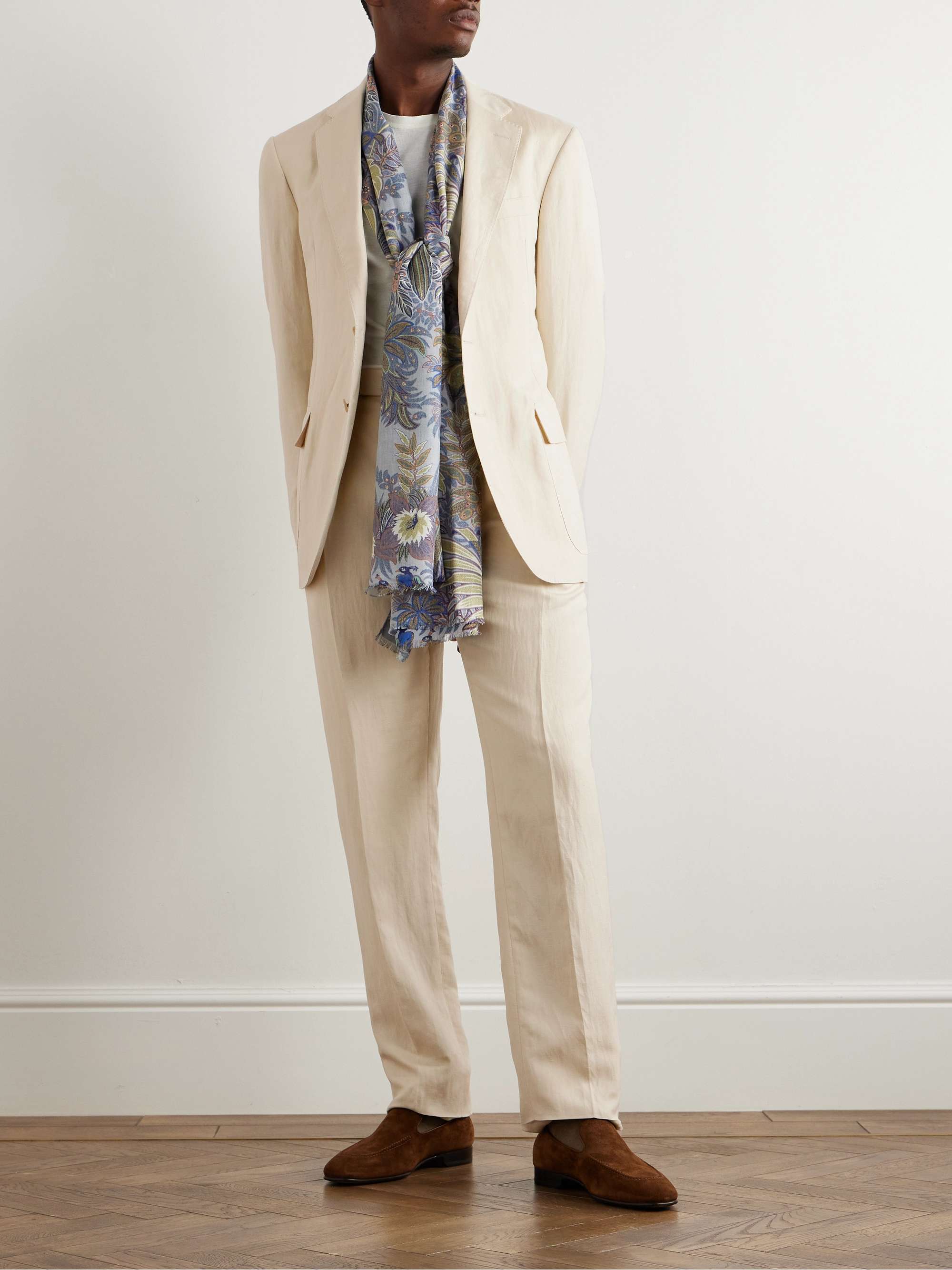 RALPH LAUREN PURPLE LABEL Kent Slim-Fit Silk and Linen-Blend Blazer for Men  | MR PORTER