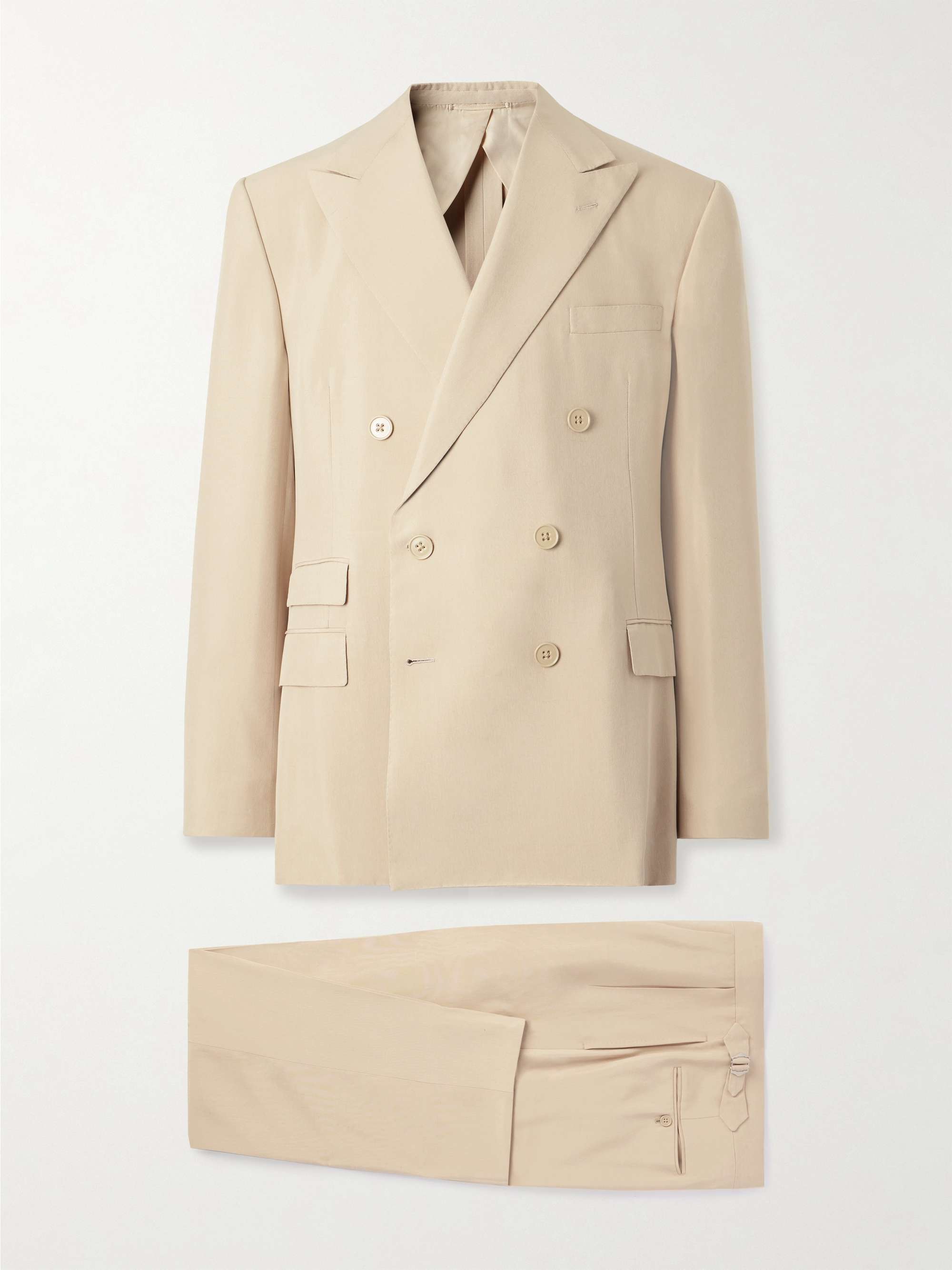 RALPH LAUREN PURPLE LABEL Slim-Fit Double-Breasted Silk-Shantung Suit for  Men | MR PORTER