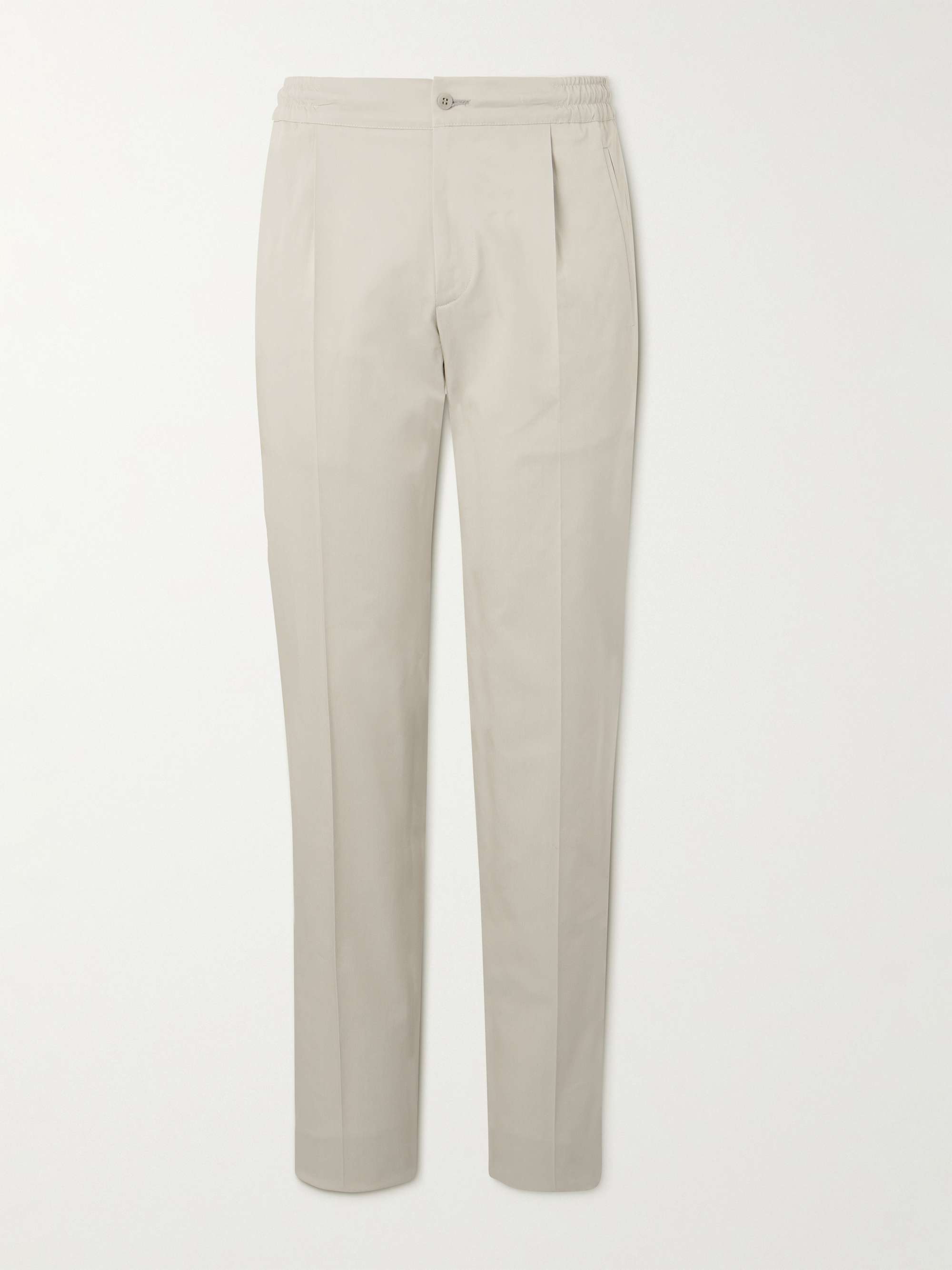 KITON Straight-Leg Pleated Lyocell-Blend Suit Trousers for Men | MR PORTER