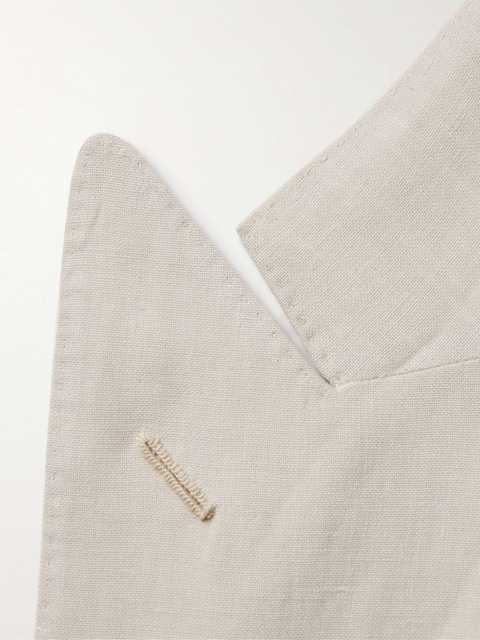 THOM SWEENEY Unstructured Double-Breasted Linen Blazer for Men | MR PORTER