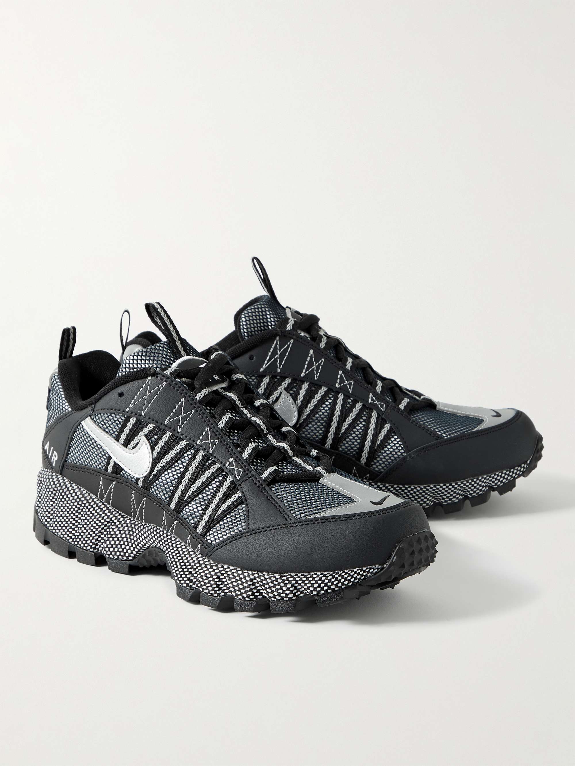 NIKE Air Humara QS Leather-Trimmed Mesh Sneakers | MR PORTER