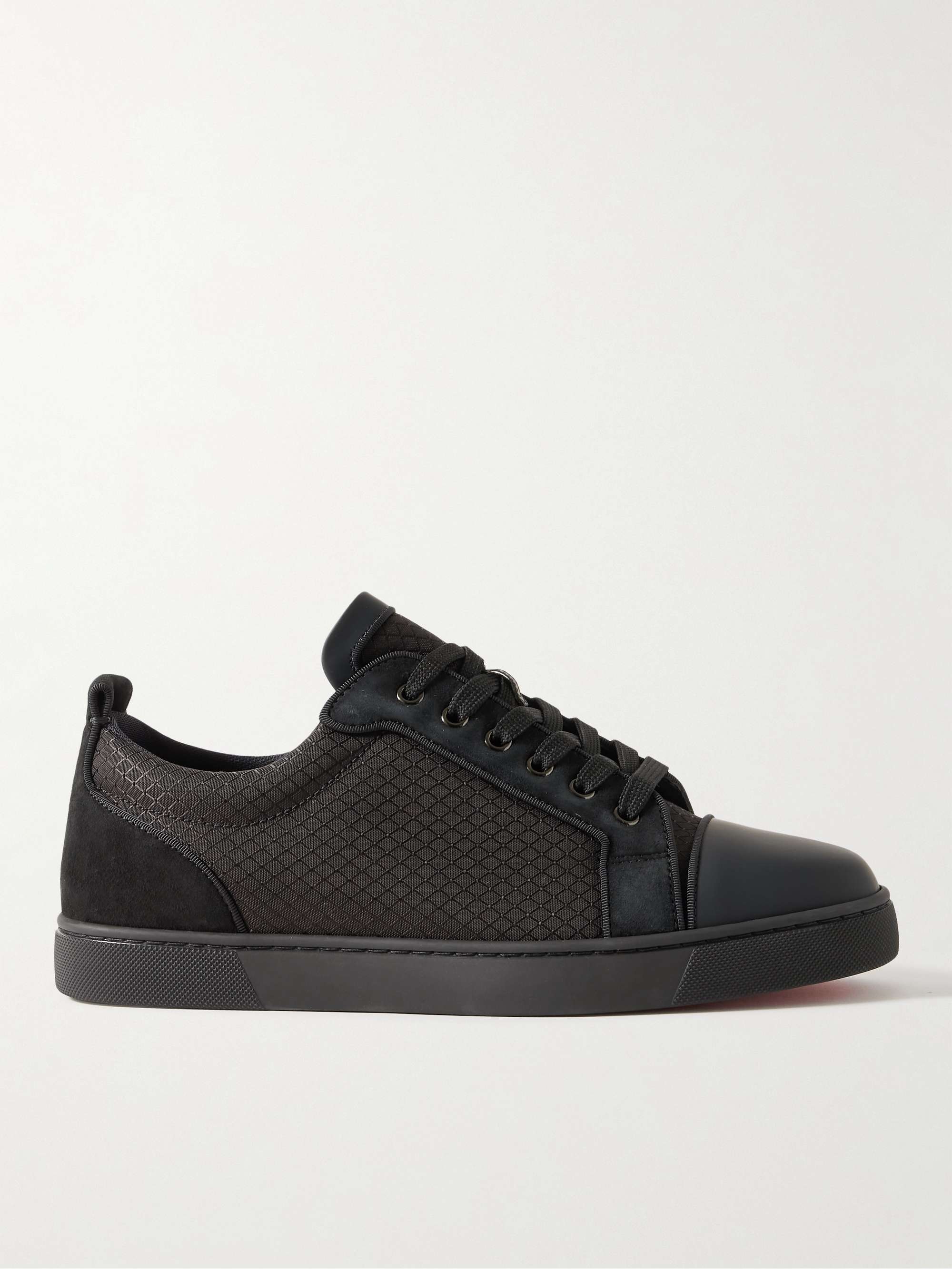 CHRISTIAN LOUBOUTIN Louis Junior Suede and Leather-Trimmed Ripstop Sneakers  for Men | MR PORTER