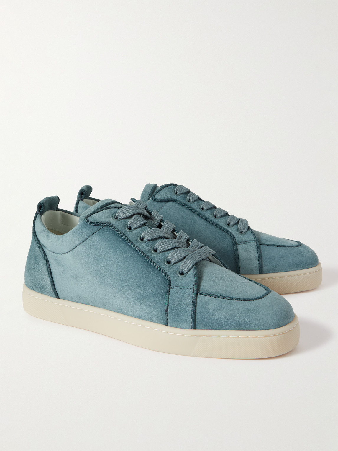 Shop Christian Louboutin Rantulow Suede Sneakers In Blue