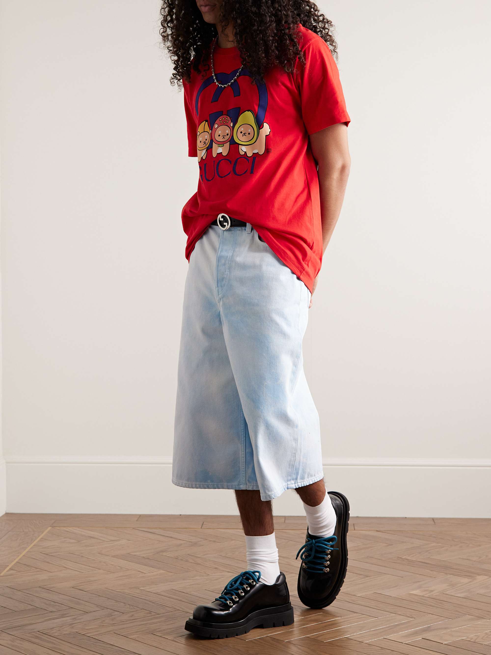 GUCCI + Angela Nguyen Logo-Print Cotton-Jersey T-Shirt for Men | MR PORTER