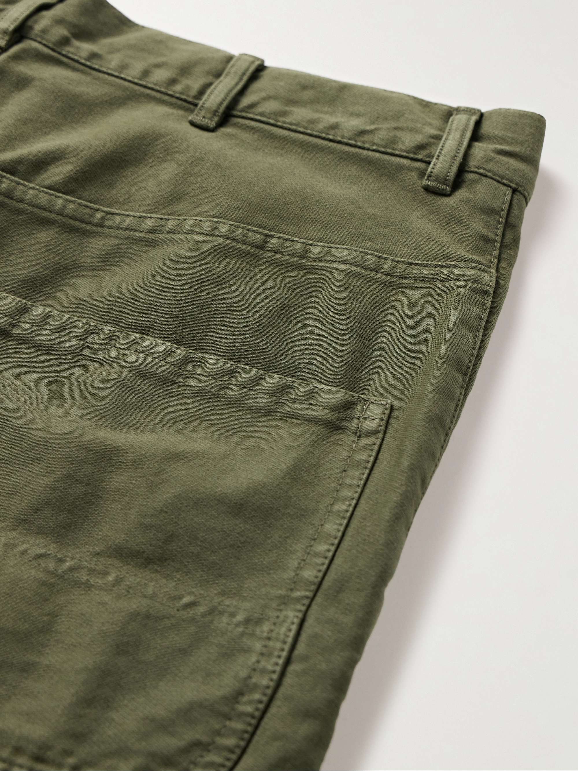 DRIES VAN NOTEN Carpenter Wide-Leg Garment-Dyed Cotton Trousers for Men ...