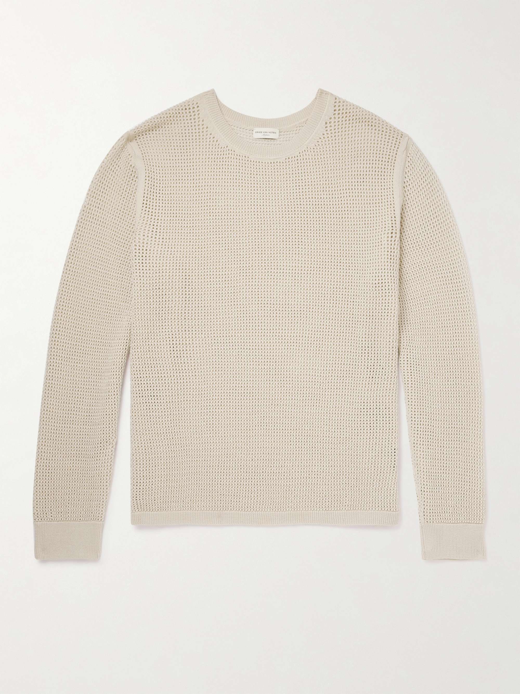 DRIES VAN NOTEN Open-Knit Wool Sweater for Men | MR PORTER