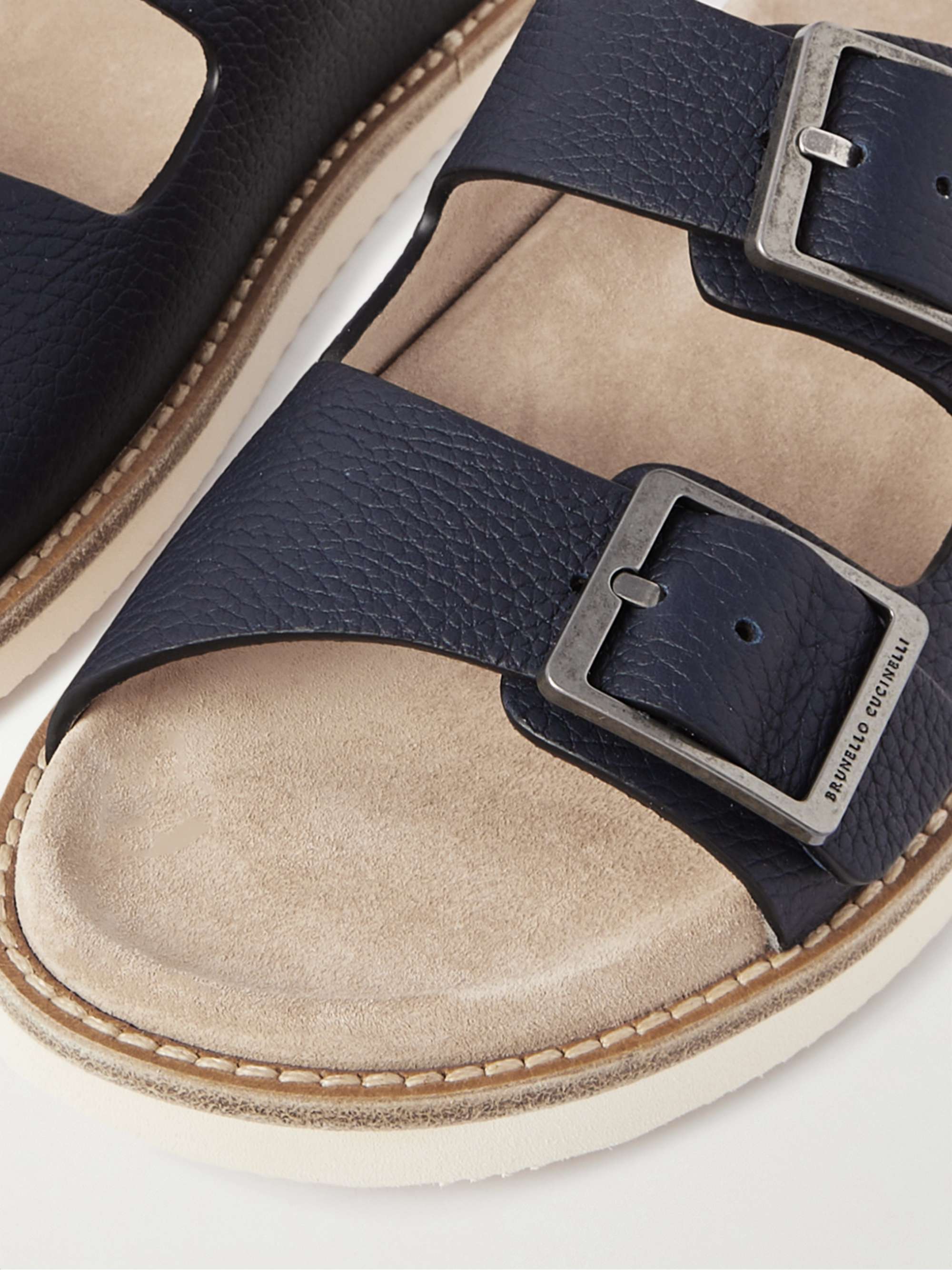 BRUNELLO CUCINELLI Full-Grain Leather Sandals for Men | MR PORTER