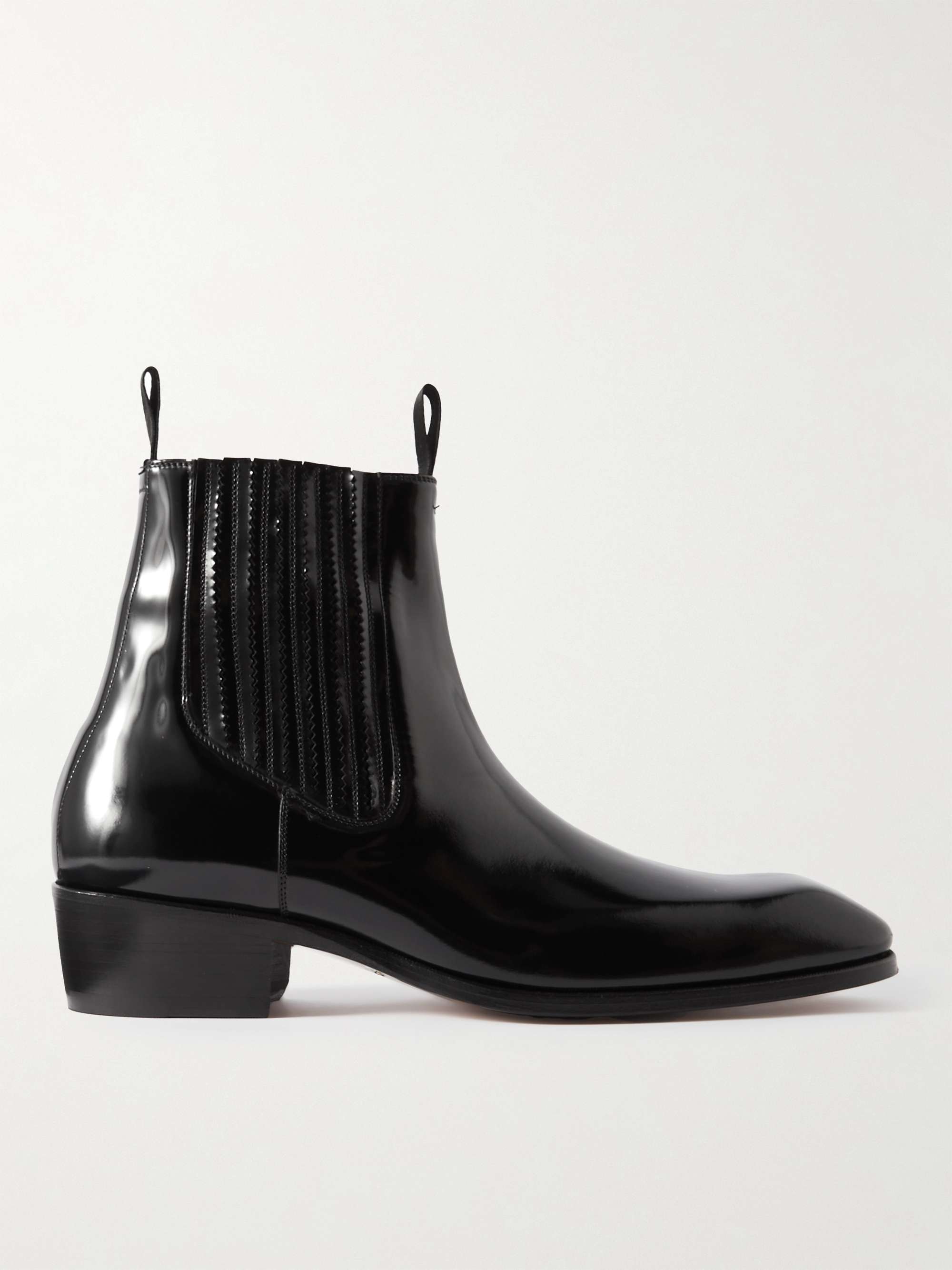 TOM FORD Bailey Patent-Leather Chelsea Boots for Men | MR PORTER