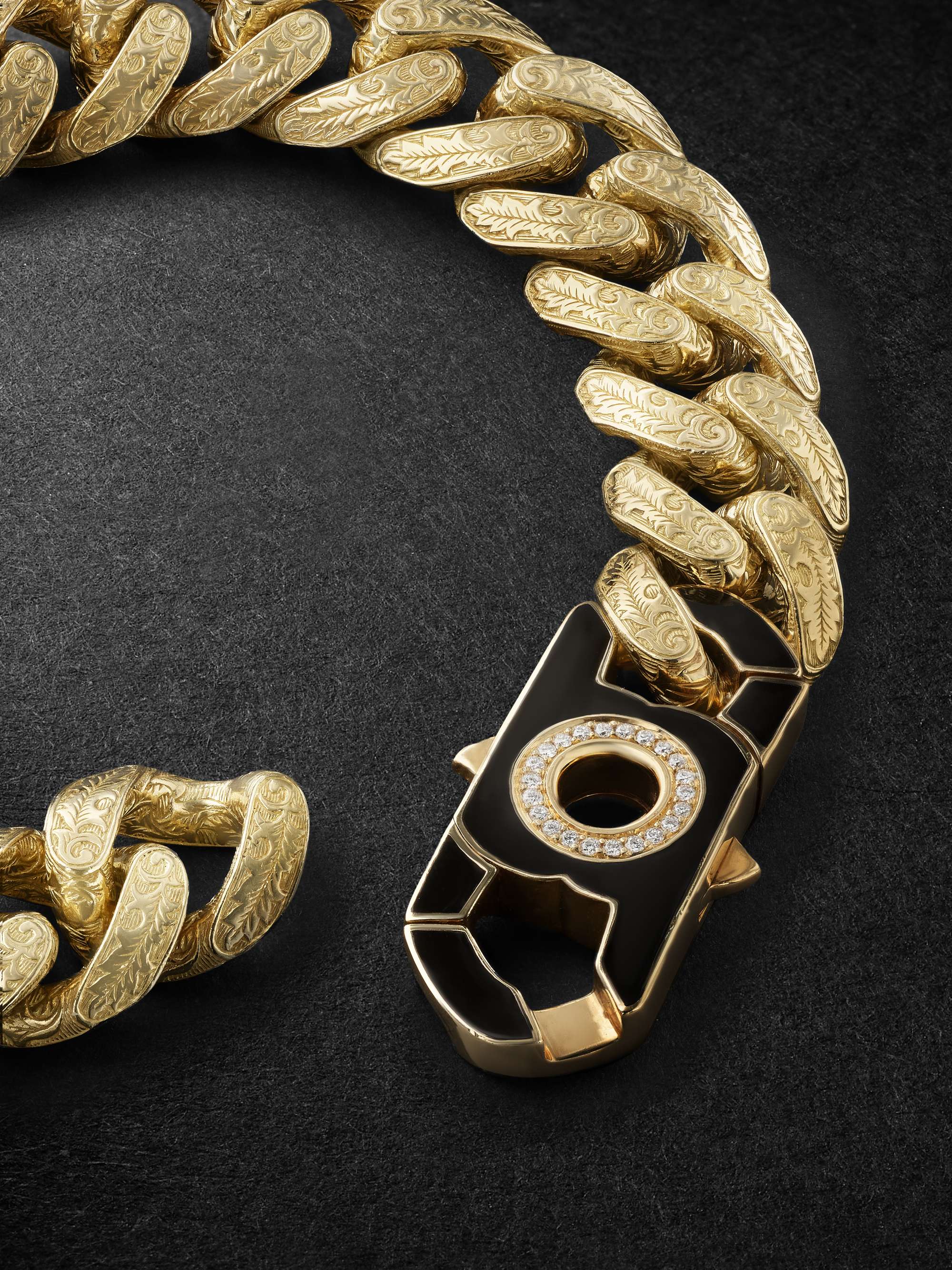 STEPHEN WEBSTER England Made Me 18-Karat Gold, Enamel and Diamond Bracelet  for Men | MR PORTER