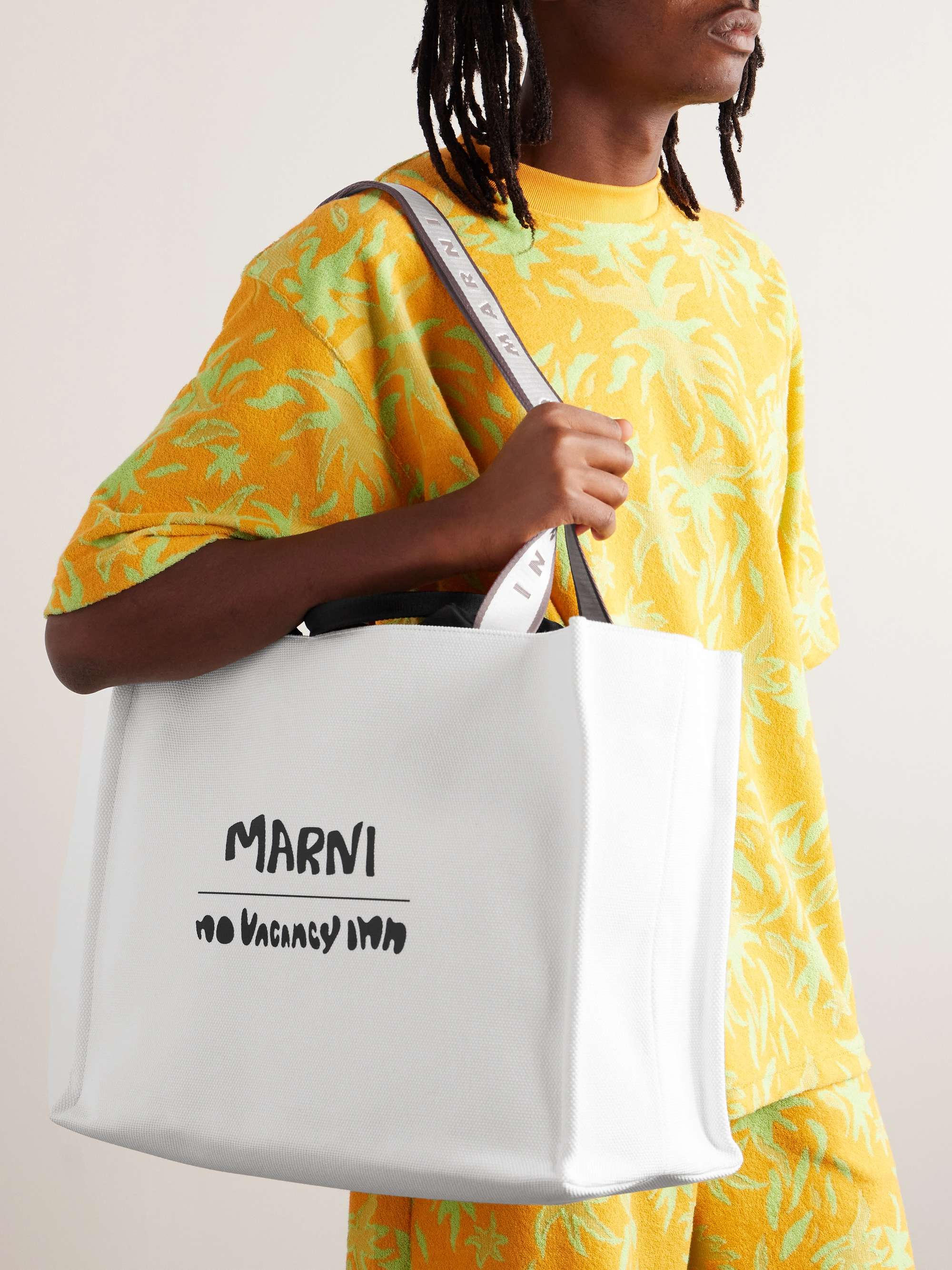 MARNI + No Vacancy Inn Printed Canvas Tote Bag for Men | MR PORTER