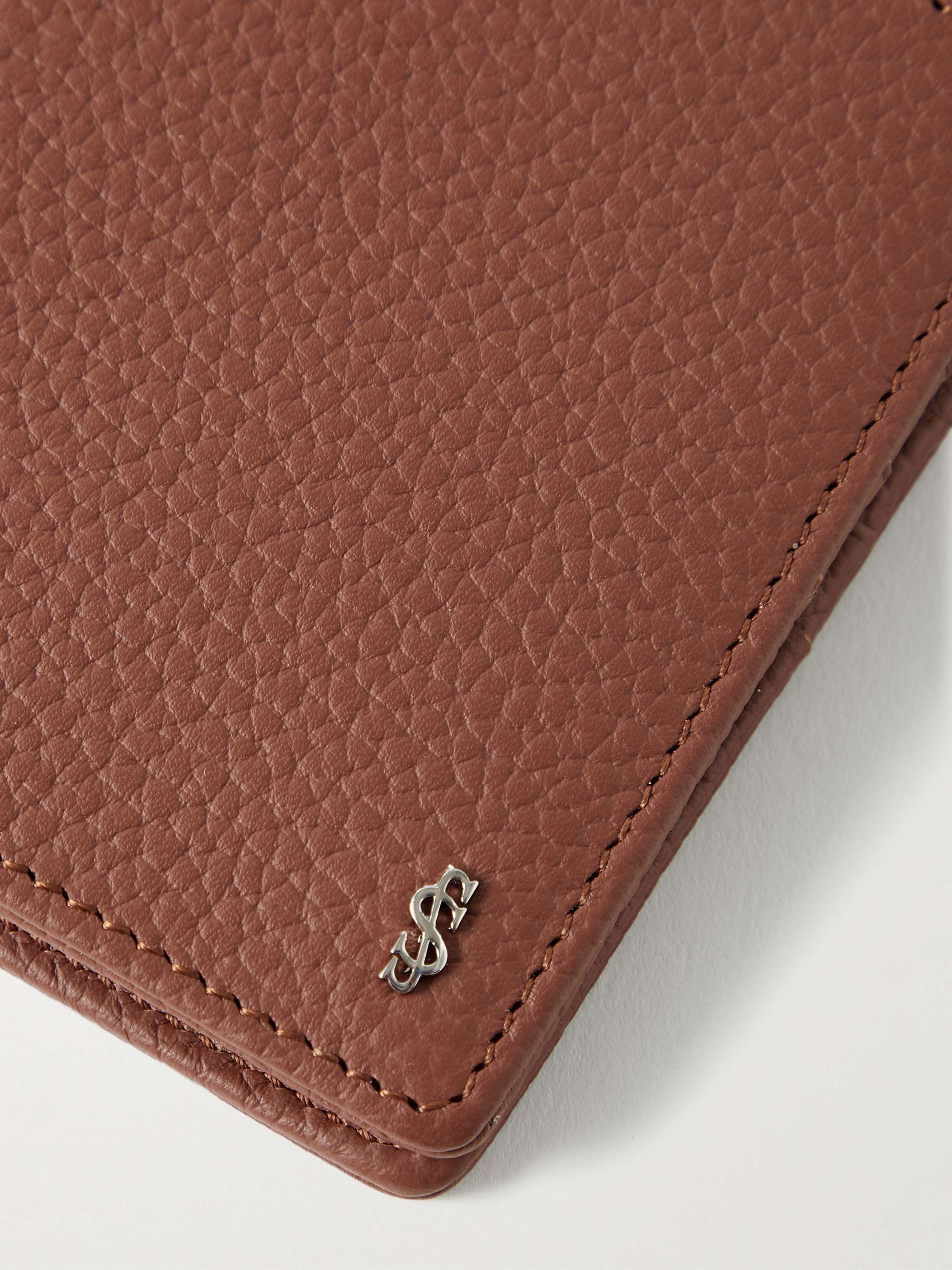 Aufklappbares Portemonnaie aus vollnarbigem Leder mit Logoapplikation | MR  PORTER