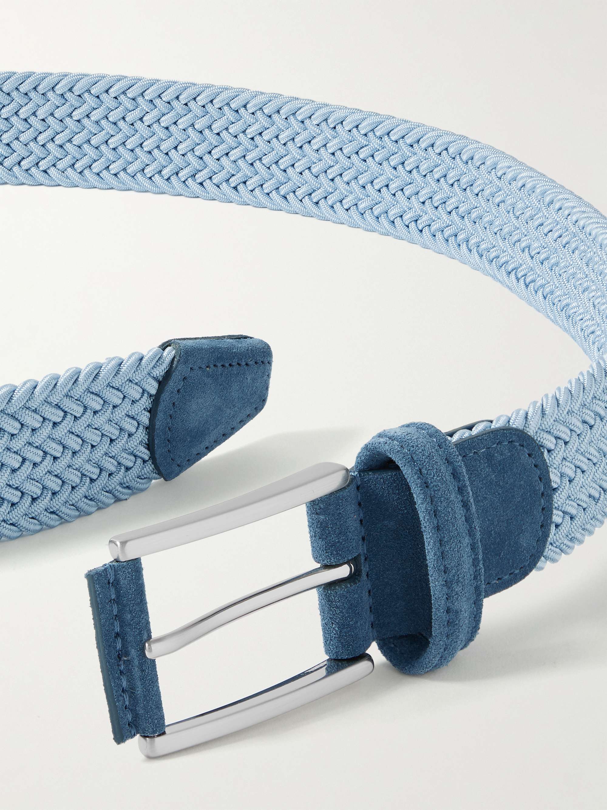 Cintura intrecciata elasticizzata con finiture in camoscio, 3,5 cm  ANDERSON'S da uomo | MR PORTER