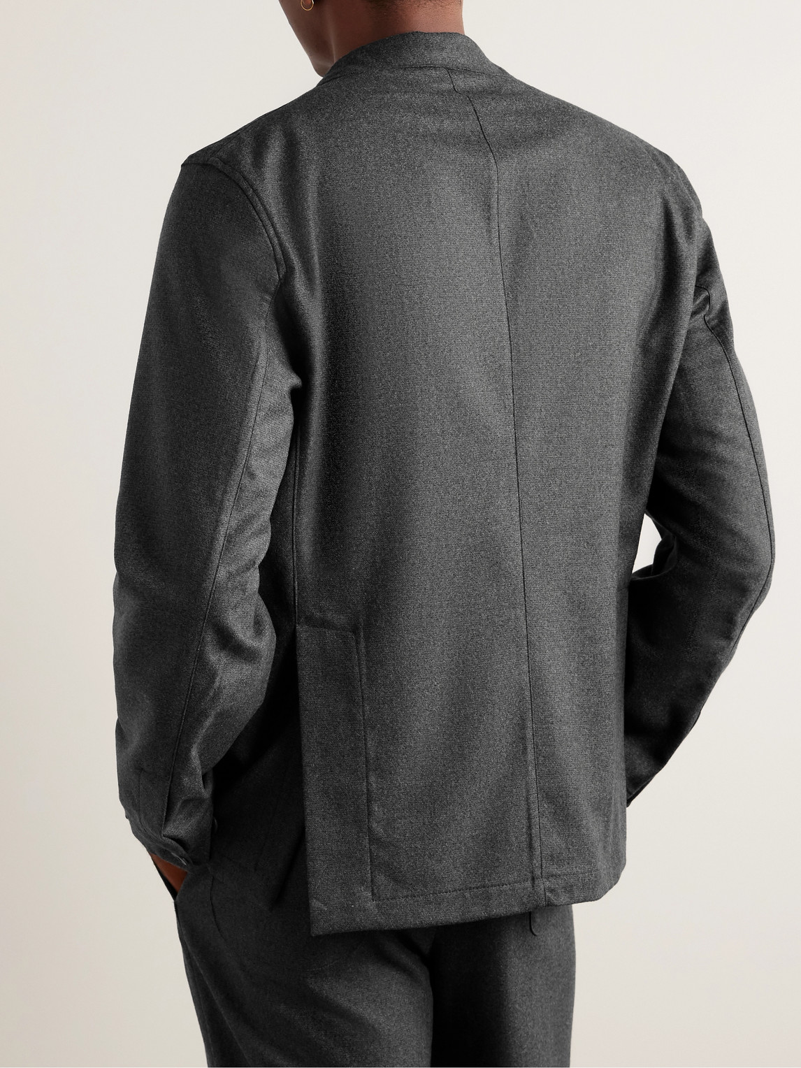 Shop Stòffa Wool-flannel Suit Jacket In Gray