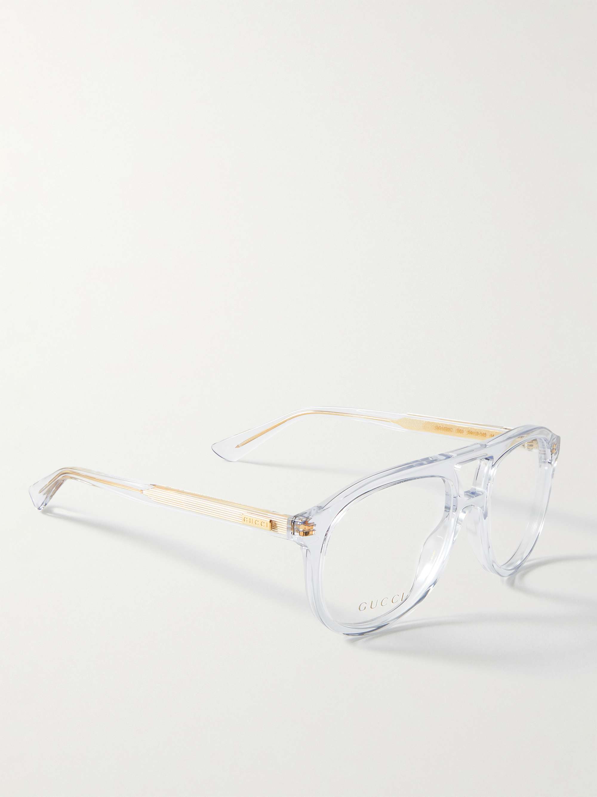 GUCCI EYEWEAR '80s Monaco Aviator-Style Acetate Optical Glasses | MR PORTER
