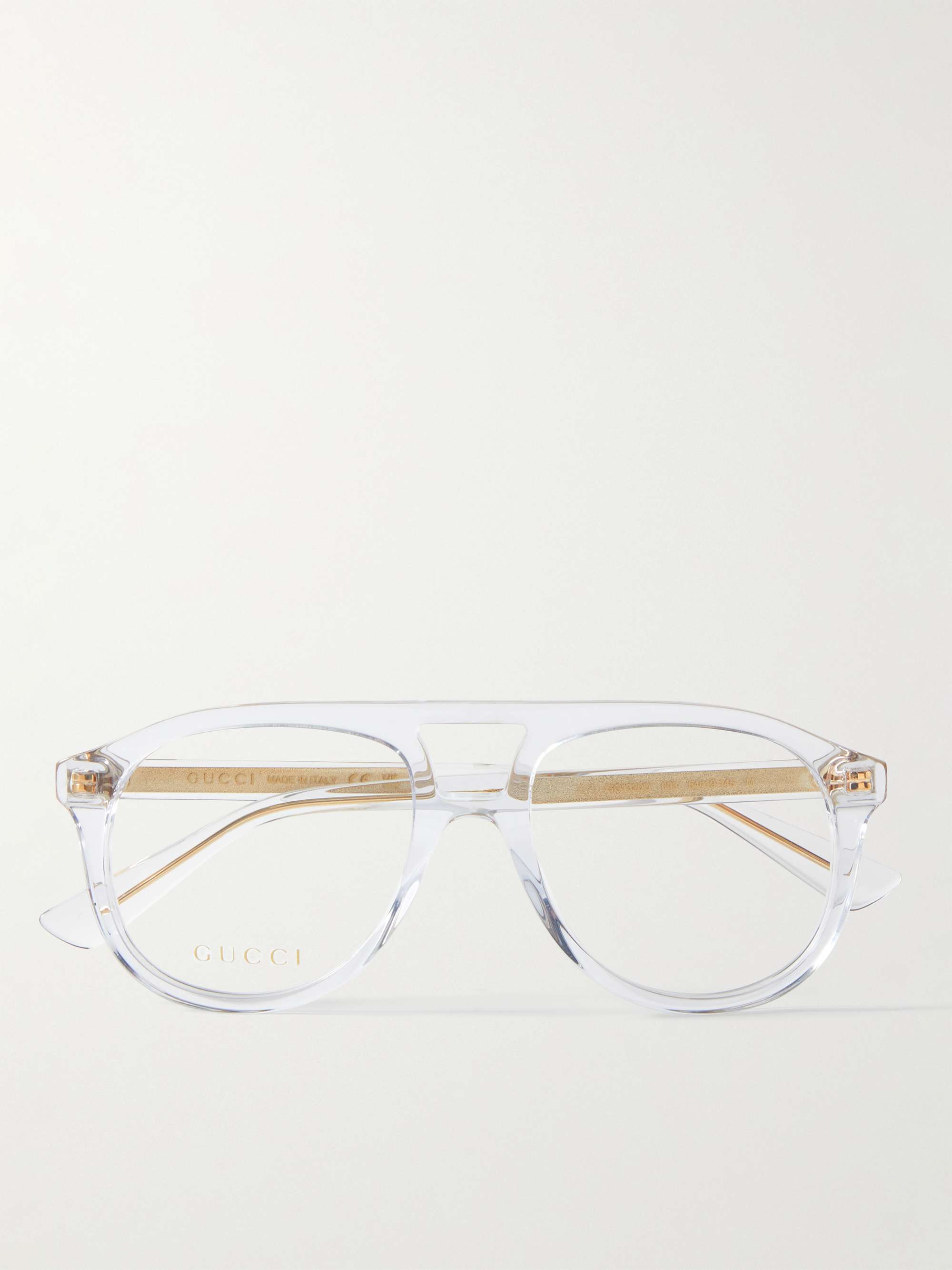 GUCCI EYEWEAR '80s Monaco Aviator-Style Acetate Optical Glasses for Men |  MR PORTER