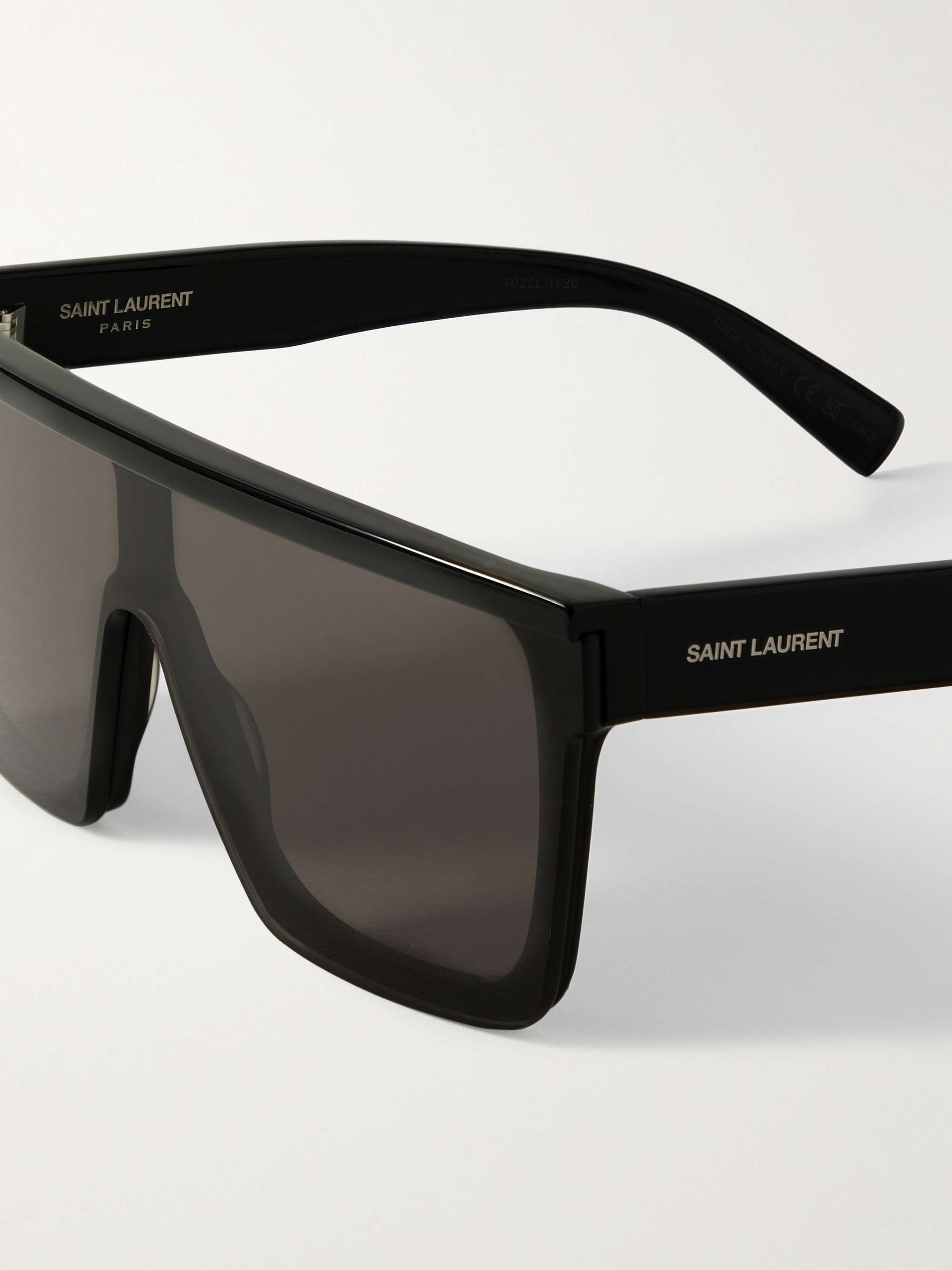 Saint Laurent New Wave square-frame Acetate Sunglasses - Men - Black Sunglasses