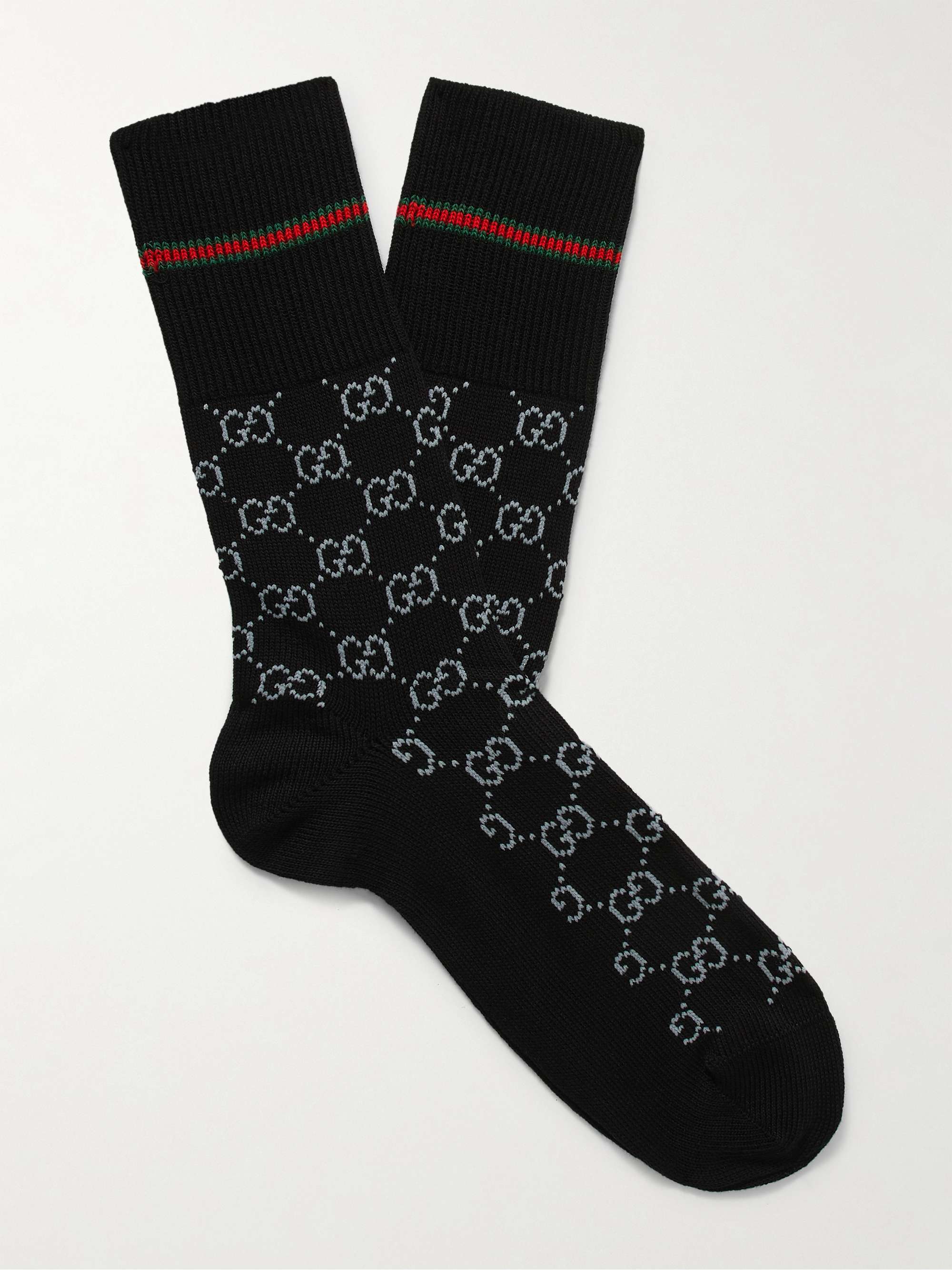 GUCCI Logo-Jacquard Cotton-Blend Socks for Men | MR PORTER