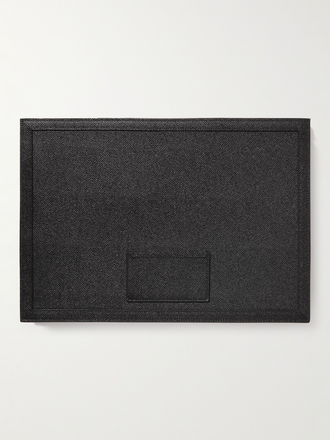 Shop Burberry Full-grain Leather Pouch In Black