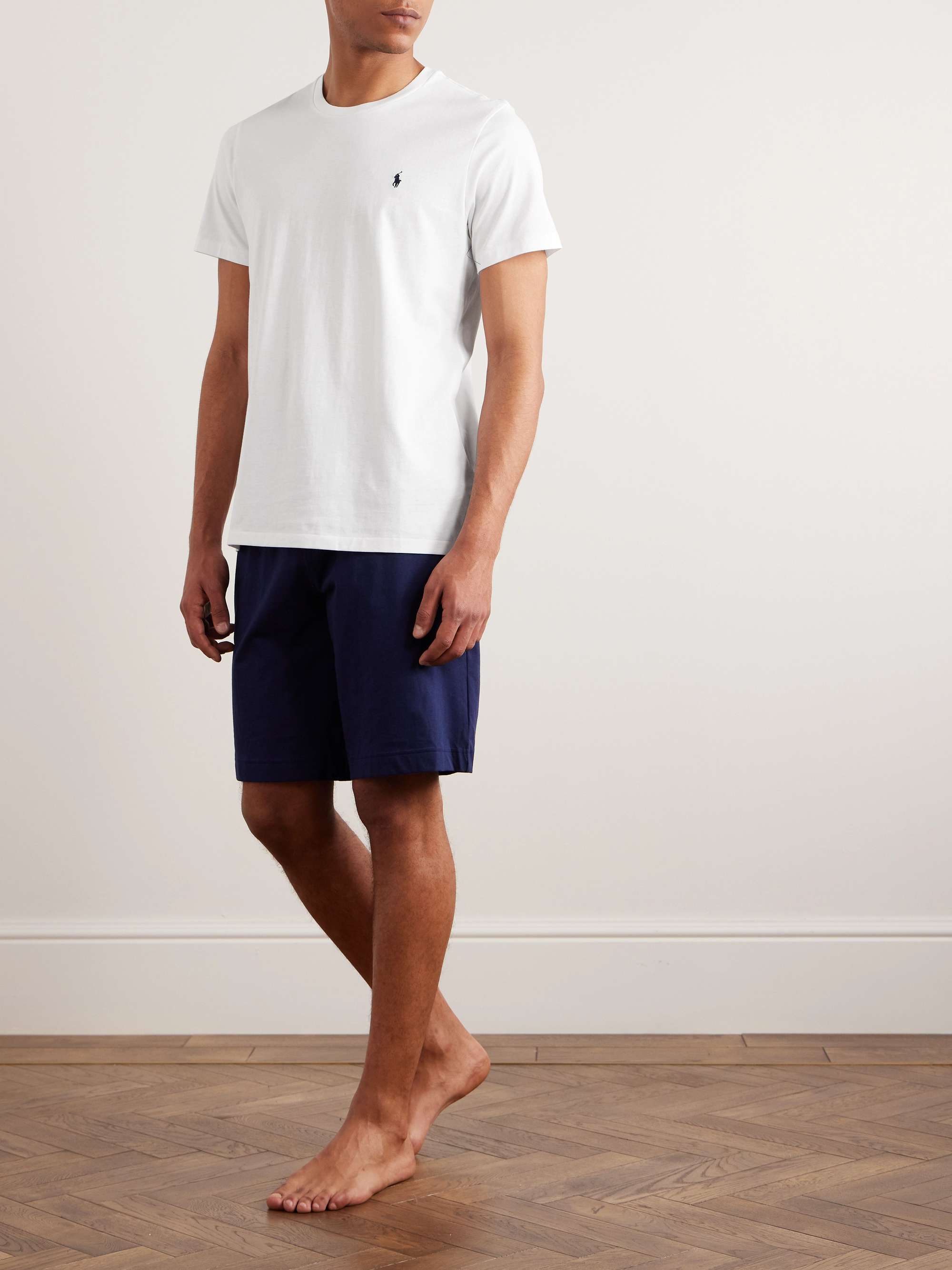POLO RALPH LAUREN Logo-Embroidered Cotton-Jersey Pyjama T-Shirt for Men |  MR PORTER