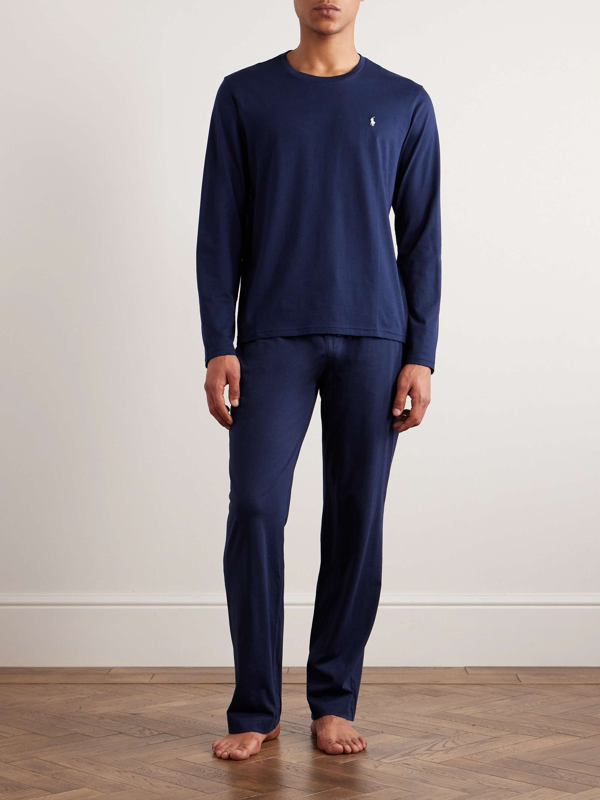 POLO RALPH LAUREN Logo-Embroidered Cotton-Jersey Pyjama Top for Men | MR  PORTER