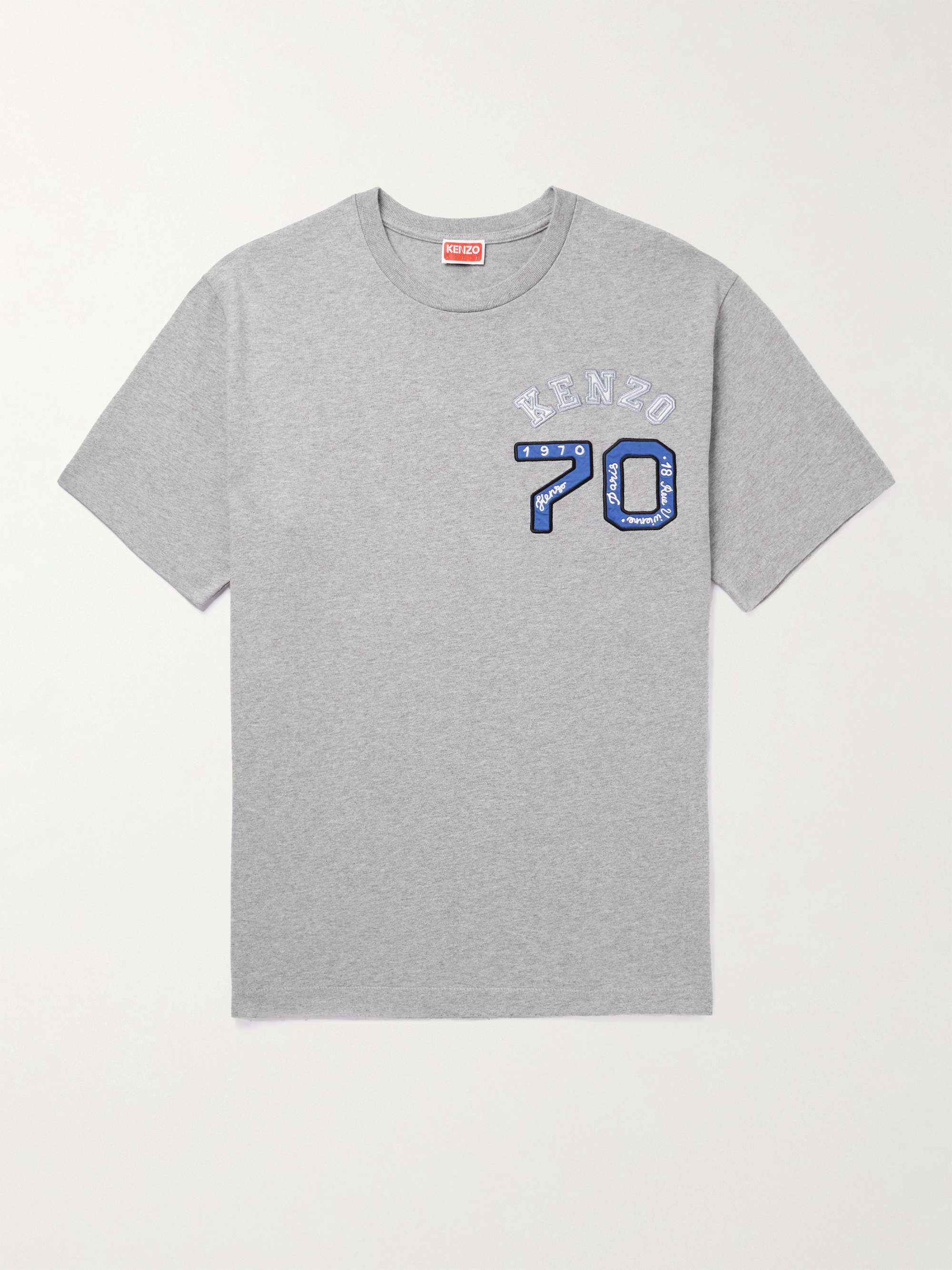 KENZO Logo-Appliquéd Cotton-Jersey T-Shirt for Men | MR PORTER