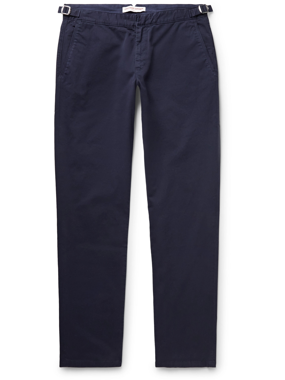 Orlebar Brown Fallon Straight-leg Cotton-blend Twill Trousers In Blue