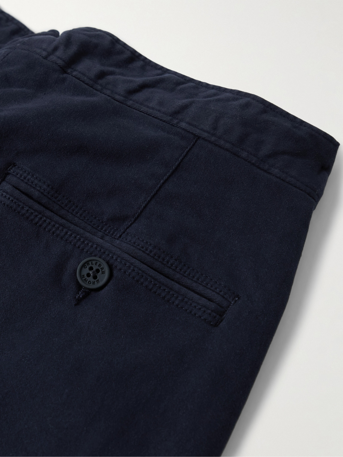Shop Orlebar Brown Bulldog Slim-fit Stretch-cotton Twill Shorts In Blue