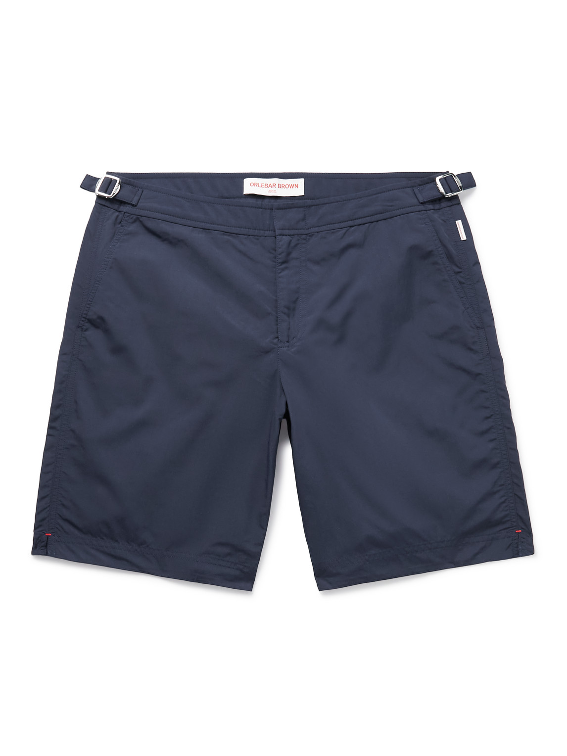 Shop Orlebar Brown Dane Ii Straight-leg Long-length Swim Shorts In Blue