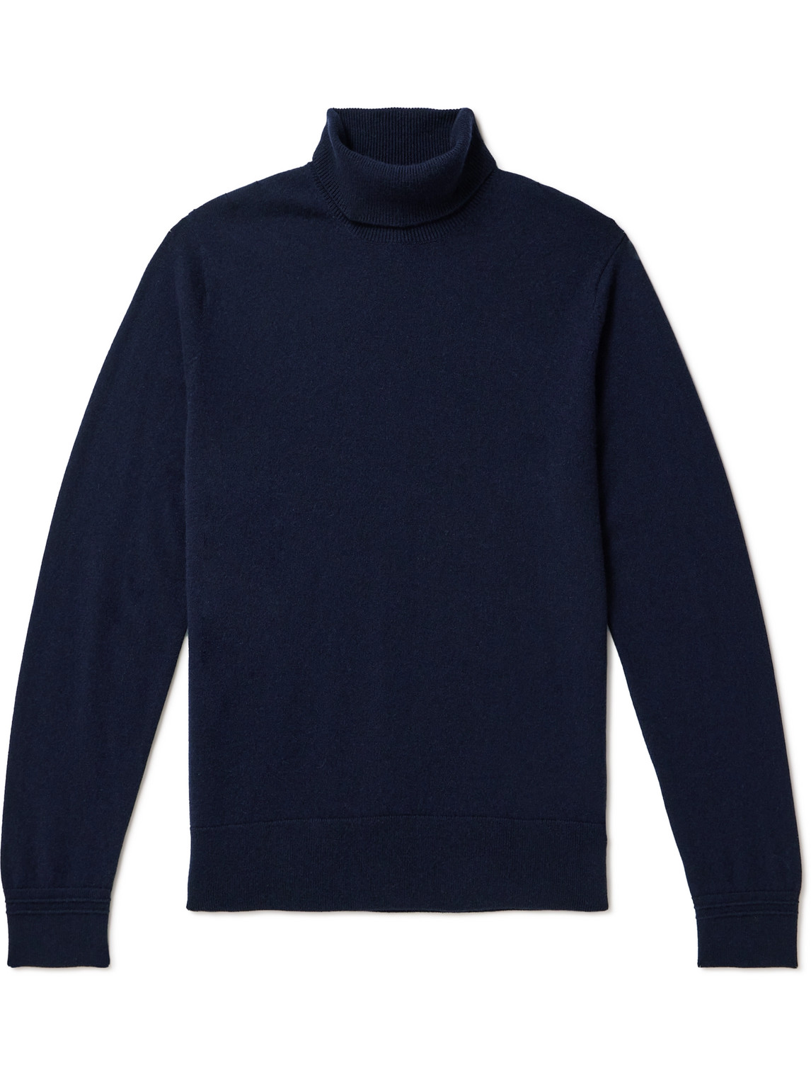 Mr P Cashmere Rollneck Sweater In Blue