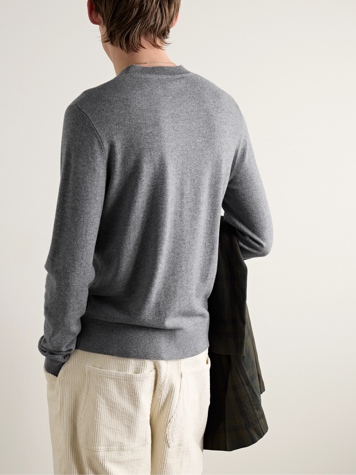 Shop Mr P Curtis Cashmere Sweater In Gray