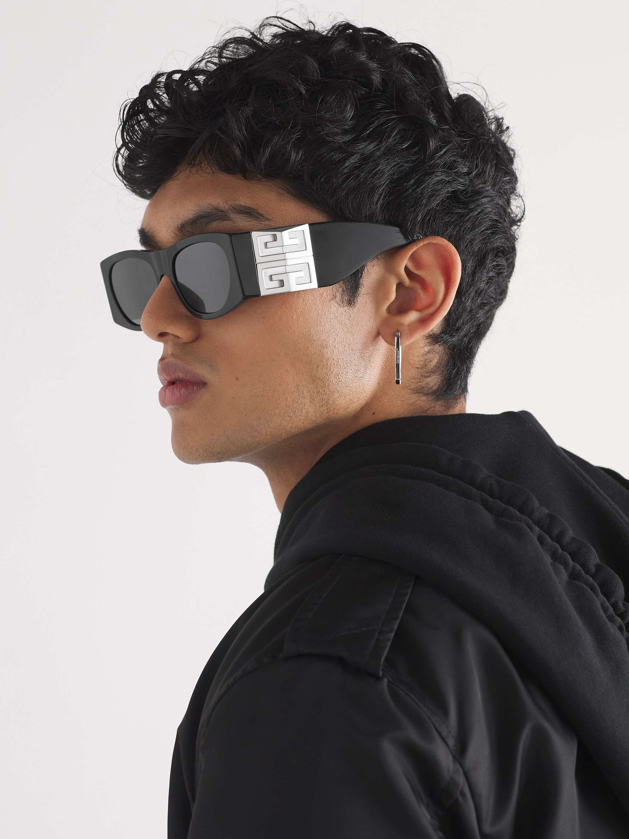 GIVENCHY Rectangular-Frame Silver-Tone and Acetate Sunglasses for Men | MR  PORTER
