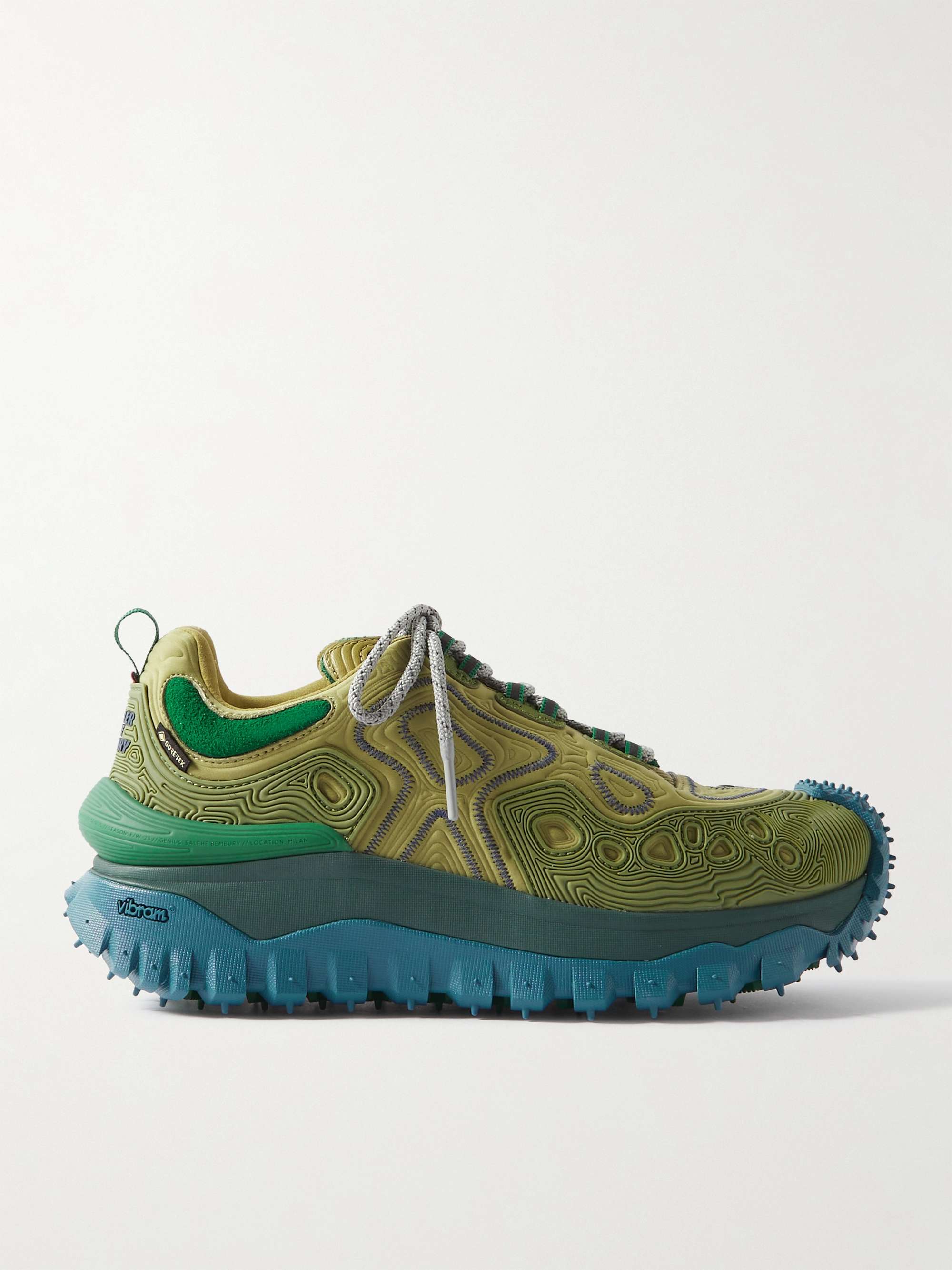 MONCLER GENIUS + Salehe Bembury Trailgrip Grain Rubber-Trimmed GORE-TEX®  Ballistic Nylon Sneakers for Men | MR PORTER