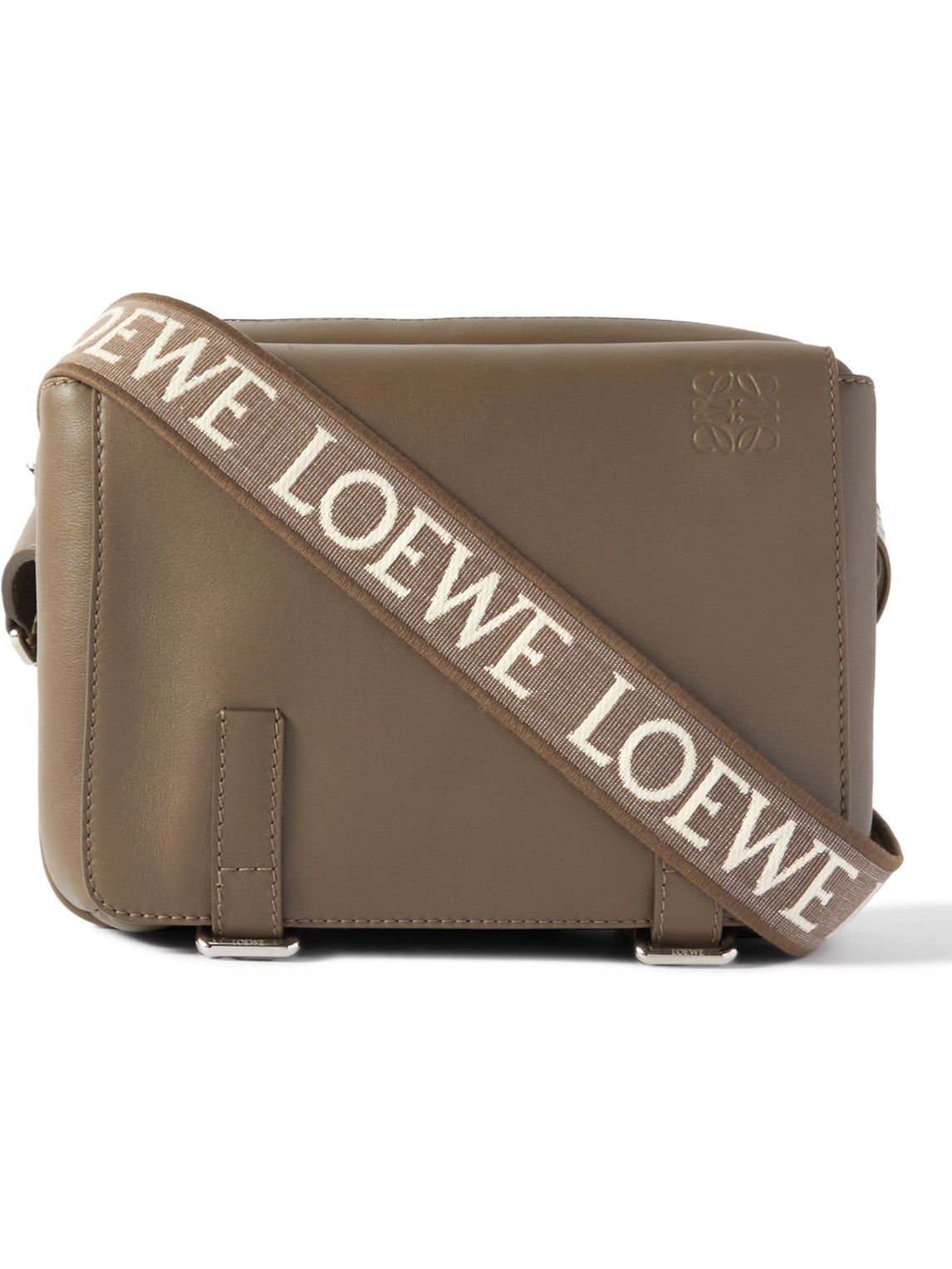 Loewe Military Leather Messenger Bag In Brown