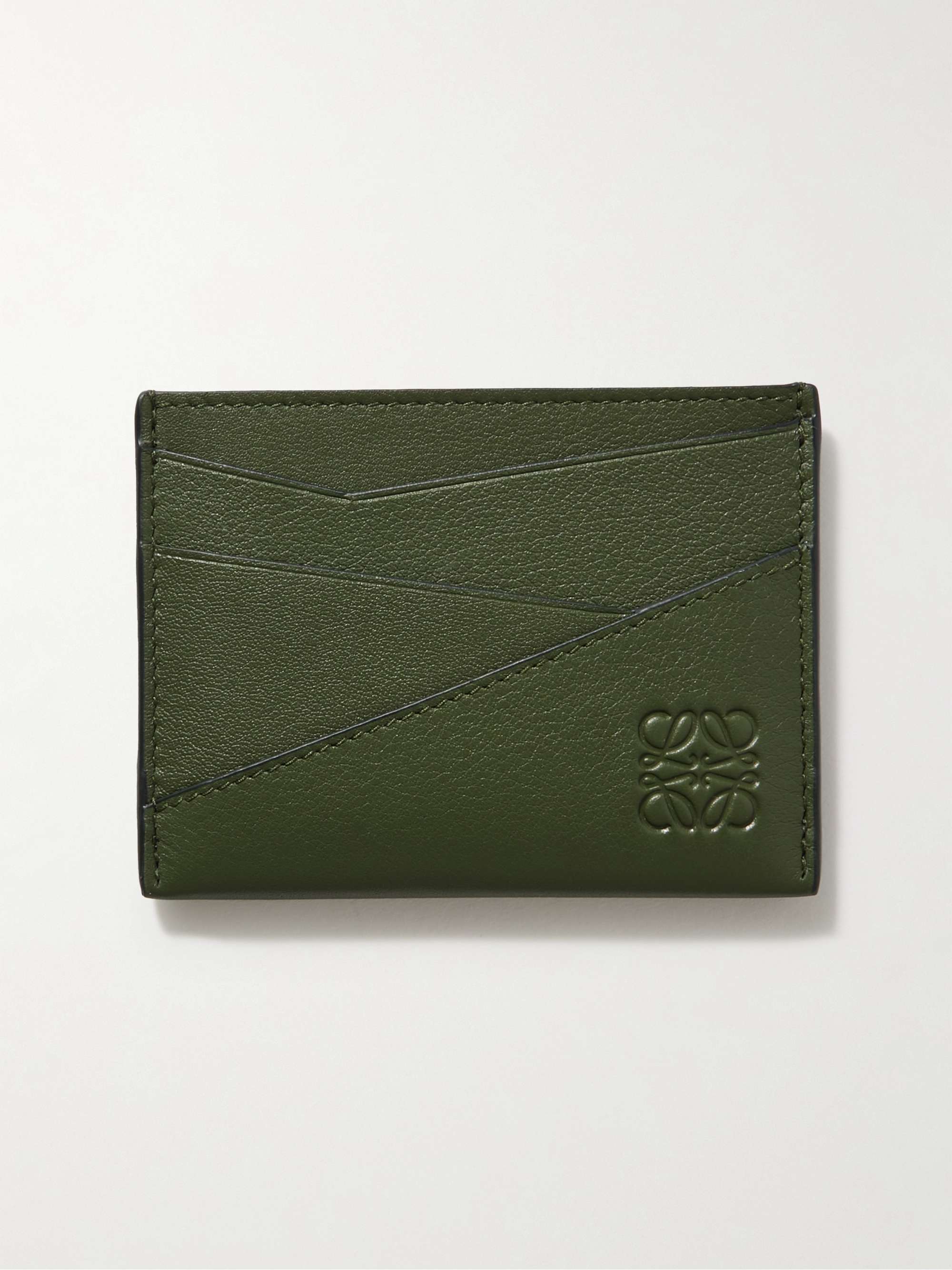LOEWE Puzzle Logo-Debossed Leather Cardholder for Men | MR PORTER