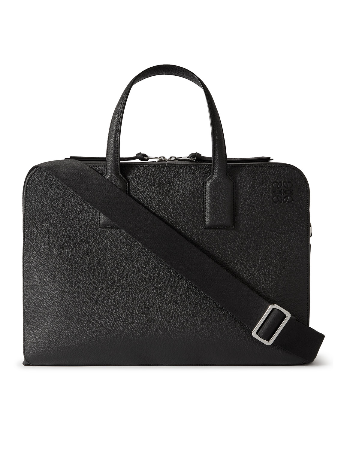 Loewe Goya Anagram-debossed Grained-leather Briefcase - Black - ShopStyle