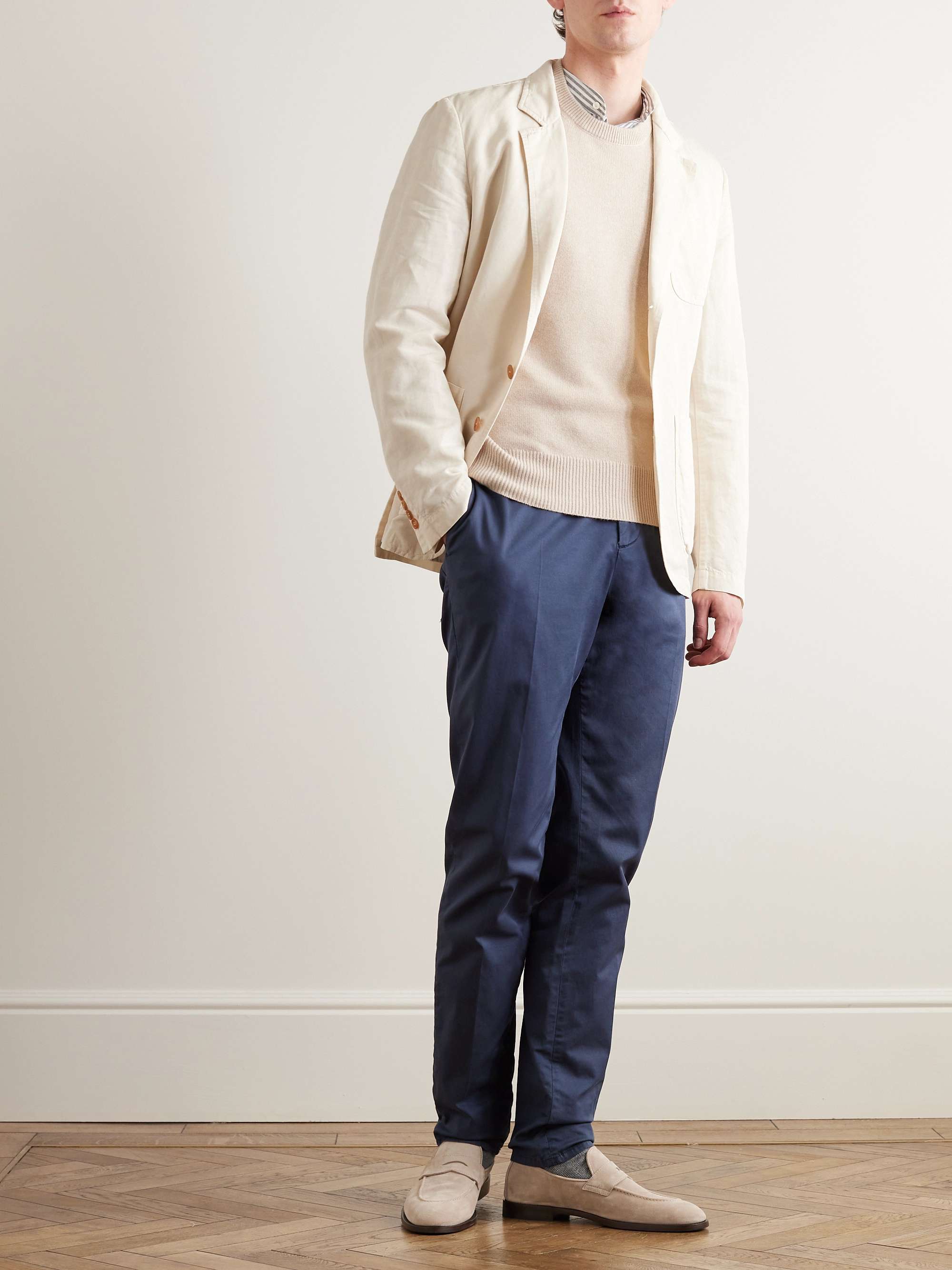 BRUNELLO CUCINELLI Unstructured Linen and Cotton-Blend Suit Jacket for Men  | MR PORTER