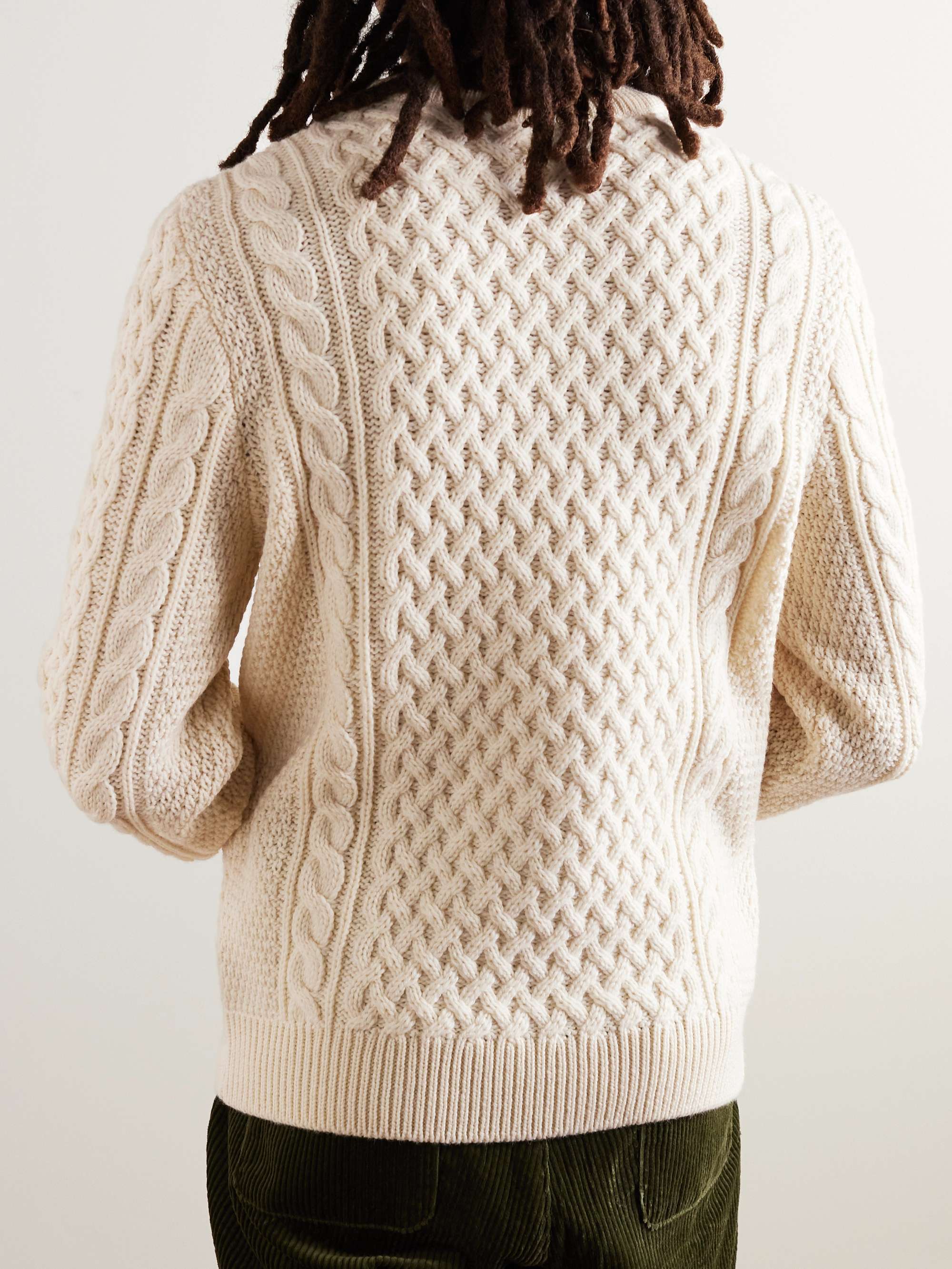 SUNSPEL Cable-Knit Merino Wool Sweater for Men | MR PORTER