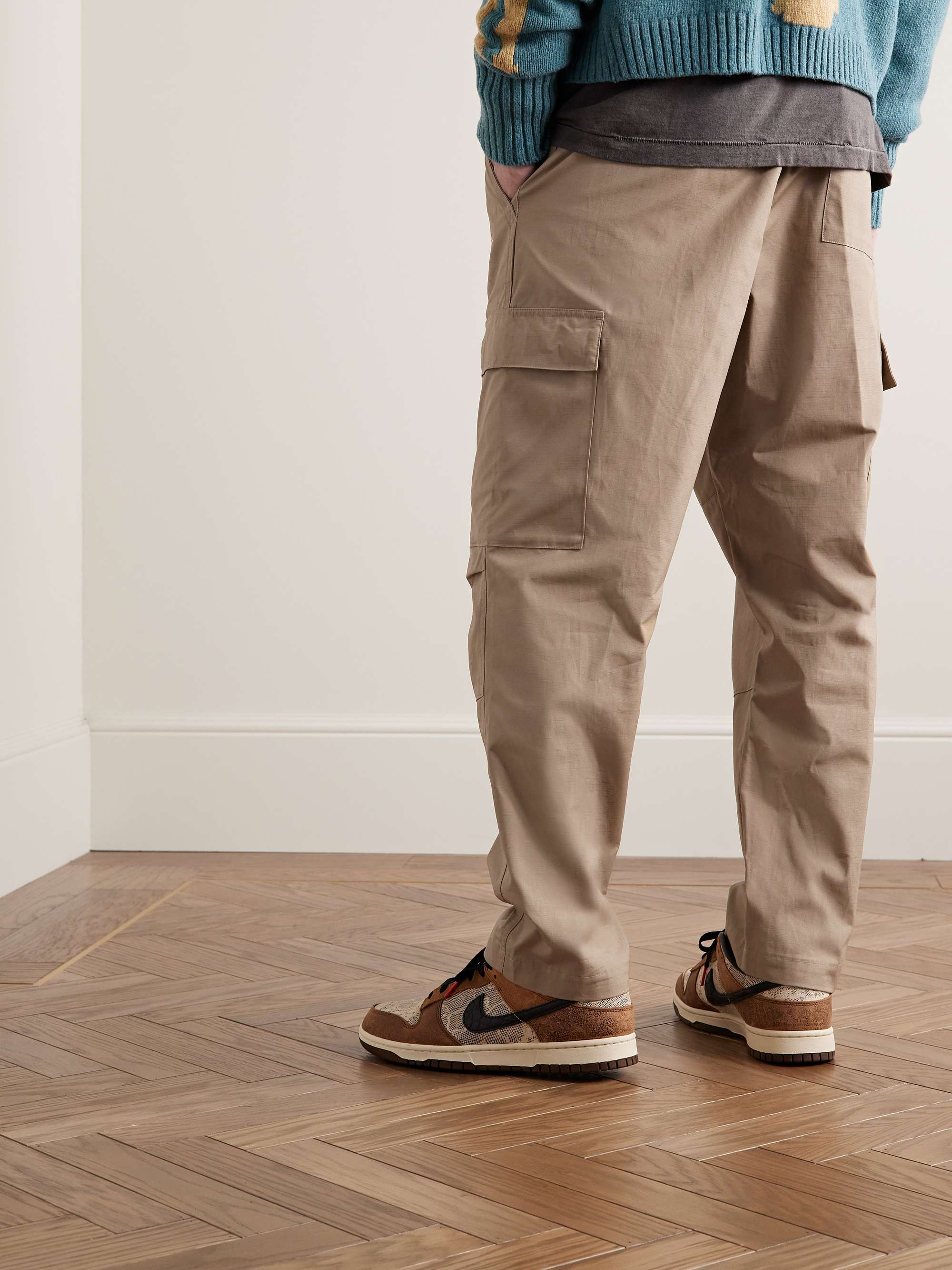 NIKE Club Straight-Leg Logo-Embroidered Cotton-Ripstop Cargo Trousers for  Men | MR PORTER