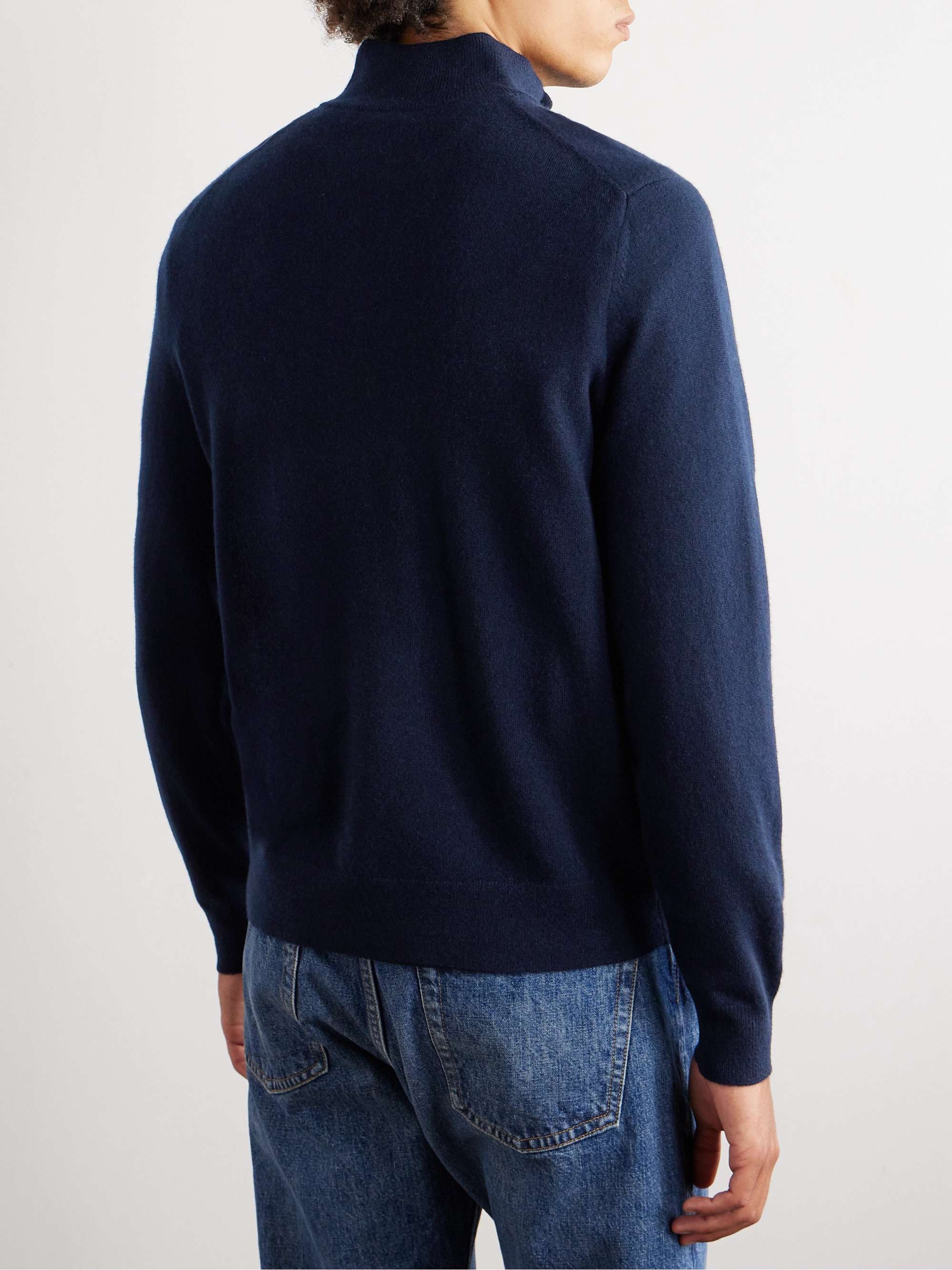 THEORY Hilles Cashmere Half-Zip Sweater for Men | MR PORTER