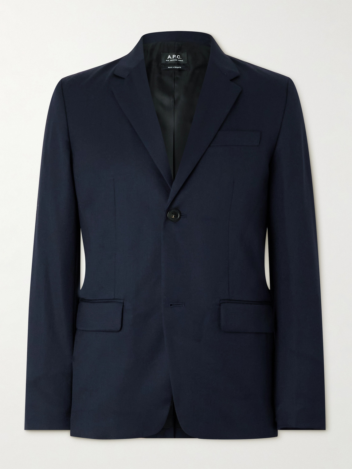 Apc Harry Wool Suit Jacket In Blue