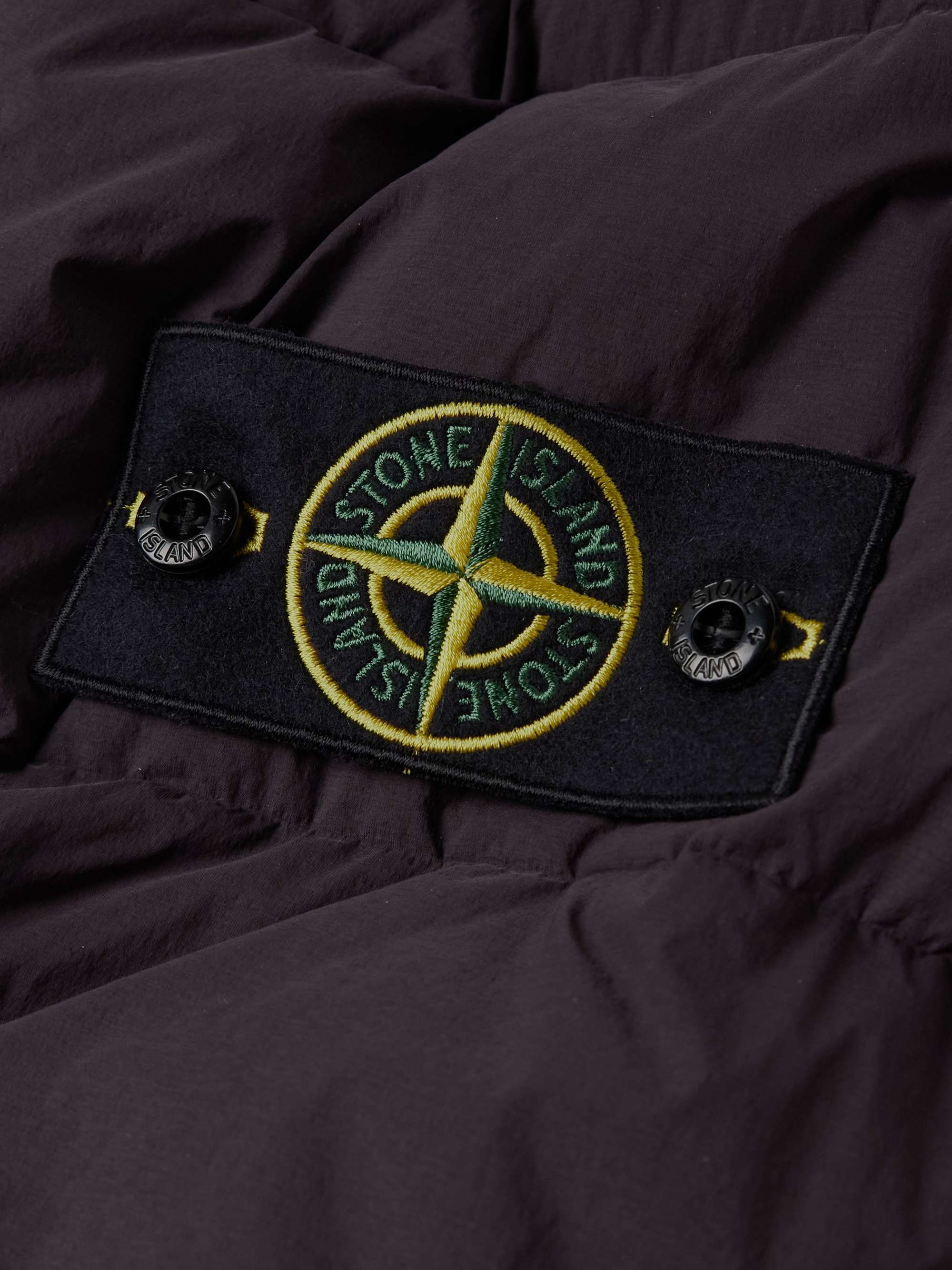 STONE ISLAND Logo-Appliquéd Quilted Padded Shell Down Jacket for Men ...