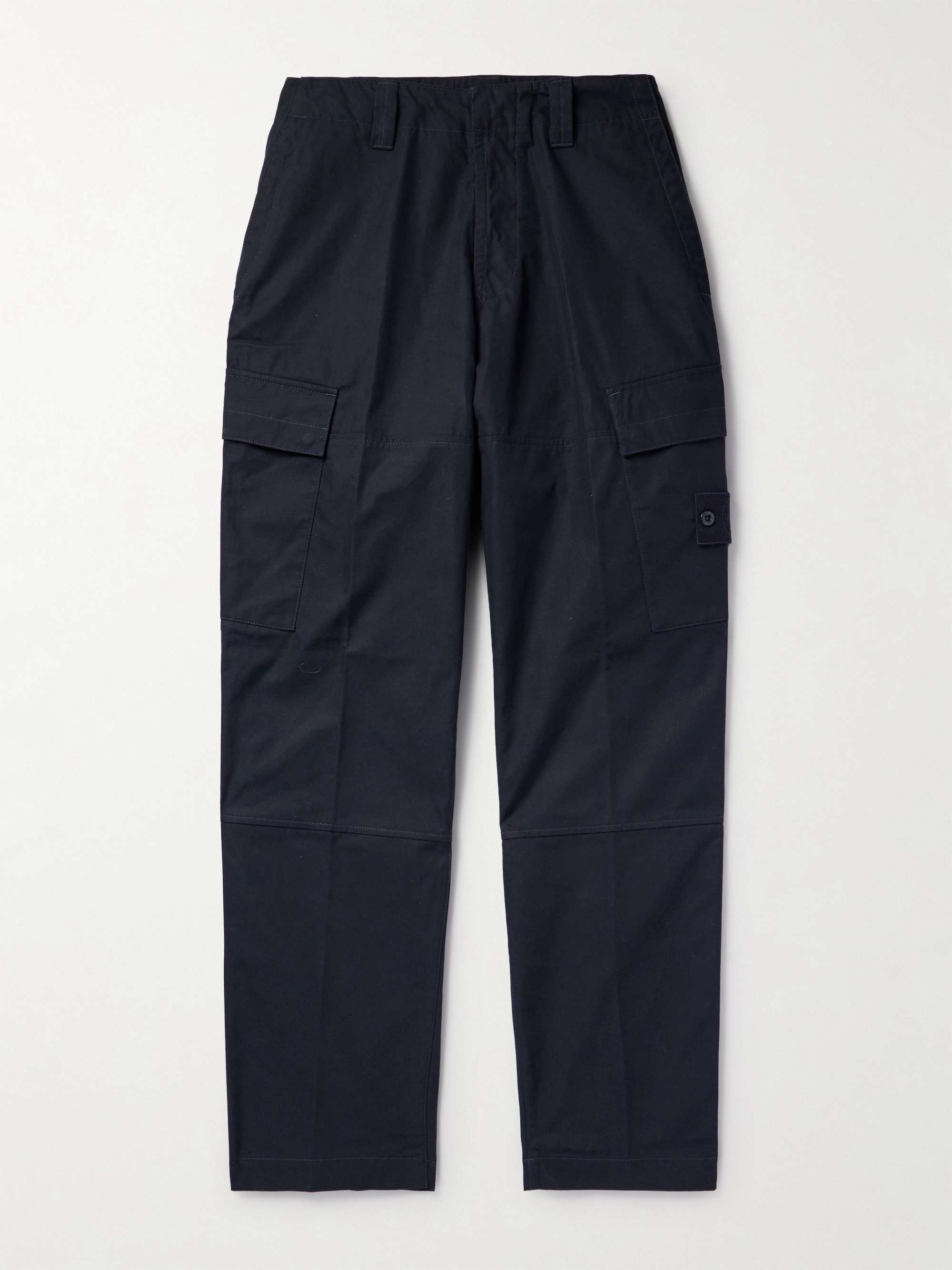 STONE ISLAND Ghost Straight-Leg Pleated Cotton Cargo Trousers for Men | MR  PORTER