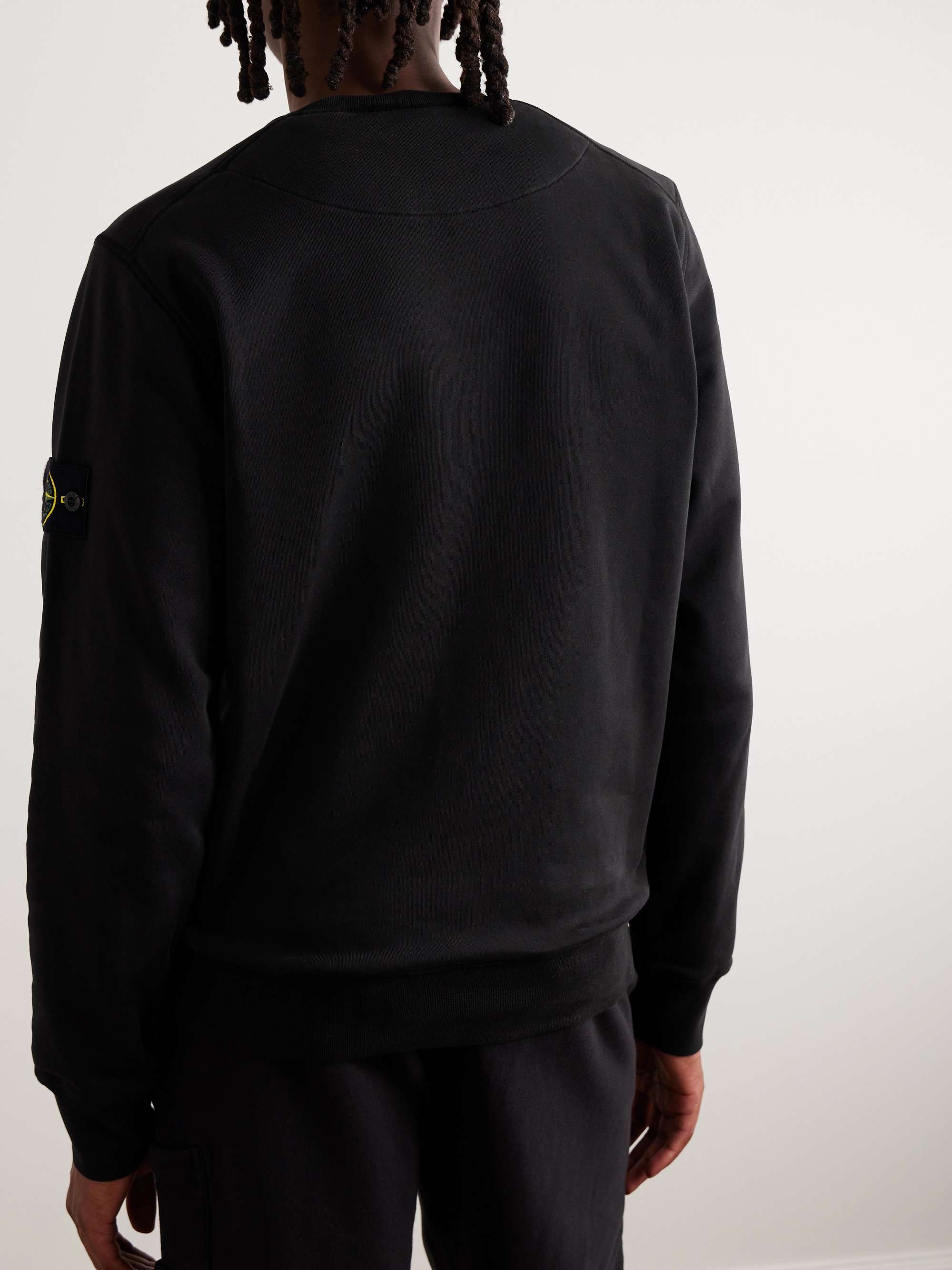 STONE ISLAND Logo-Appliquéd Cotton-Jersey Sweatshirt for Men | MR PORTER