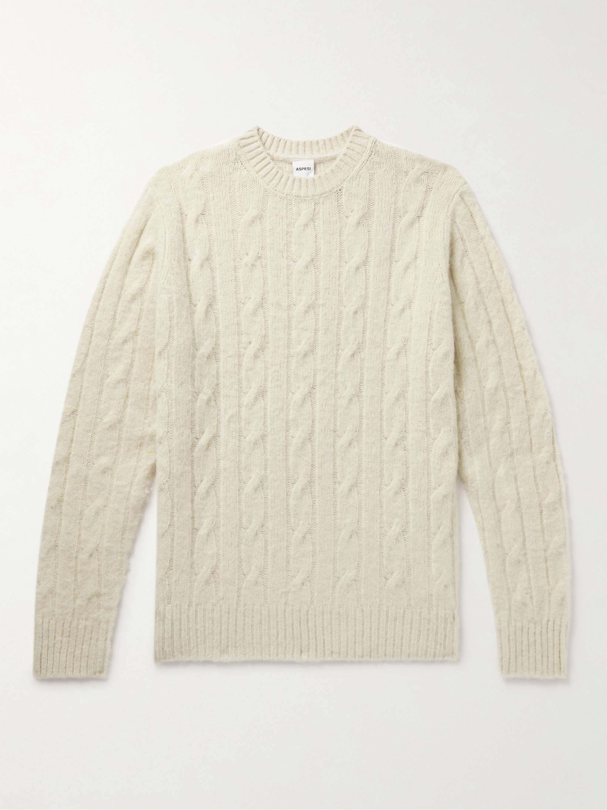 ASPESI Cable-Knit Brushed-Wool Sweater for Men | MR PORTER