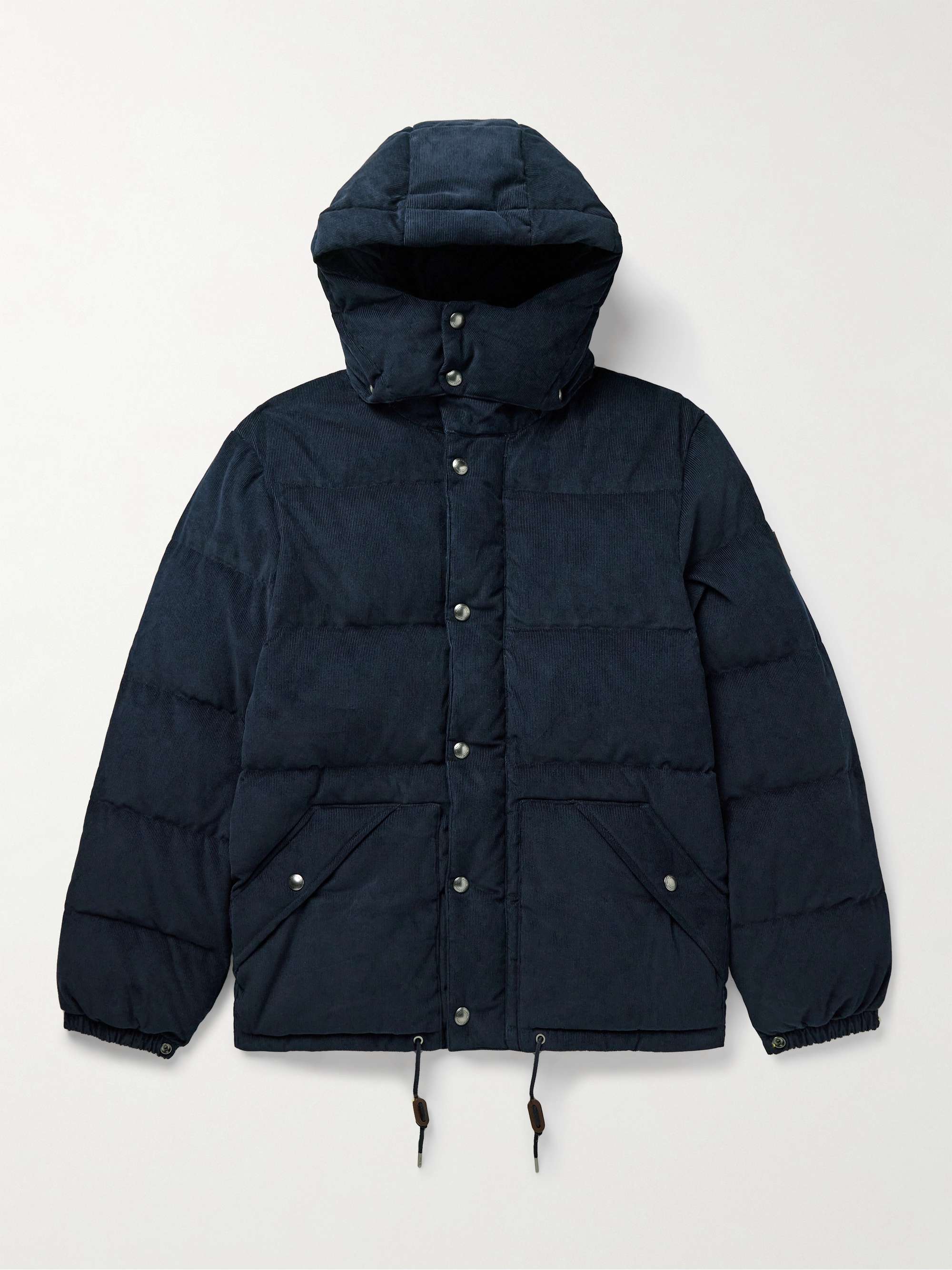 Boulder Quilted Cotton-Corduroy Hooded Down Jacket